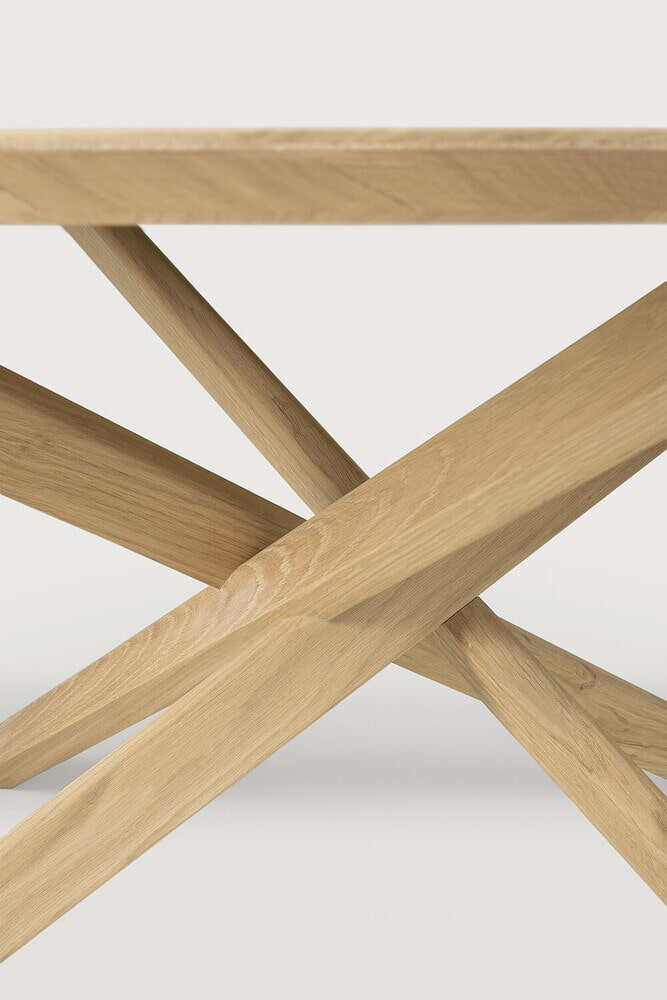 Ethnicraft Ronde Salontafel 'Mikado' Geolied Eikenhout, 100cm