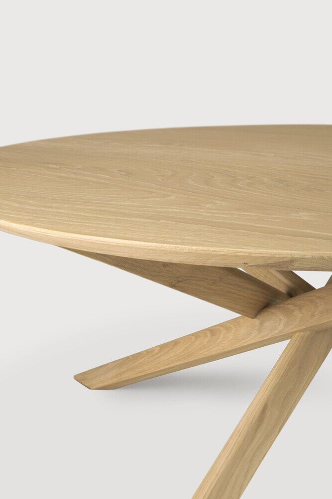 Ethnicraft Ronde Salontafel 'Mikado' Geolied Eikenhout, 100cm