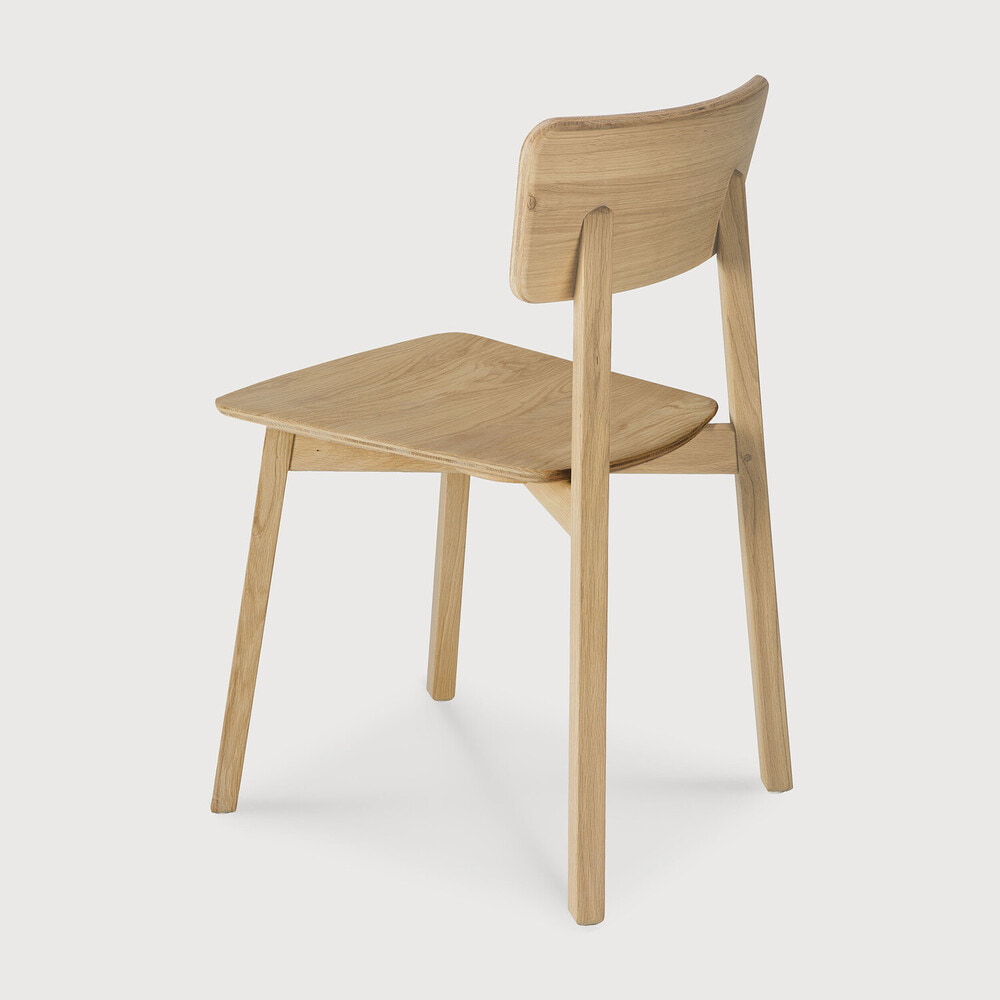 Ethnicraft Eetkamerstoel 'Casale' Geolied Eikenhout, kleur Naturel