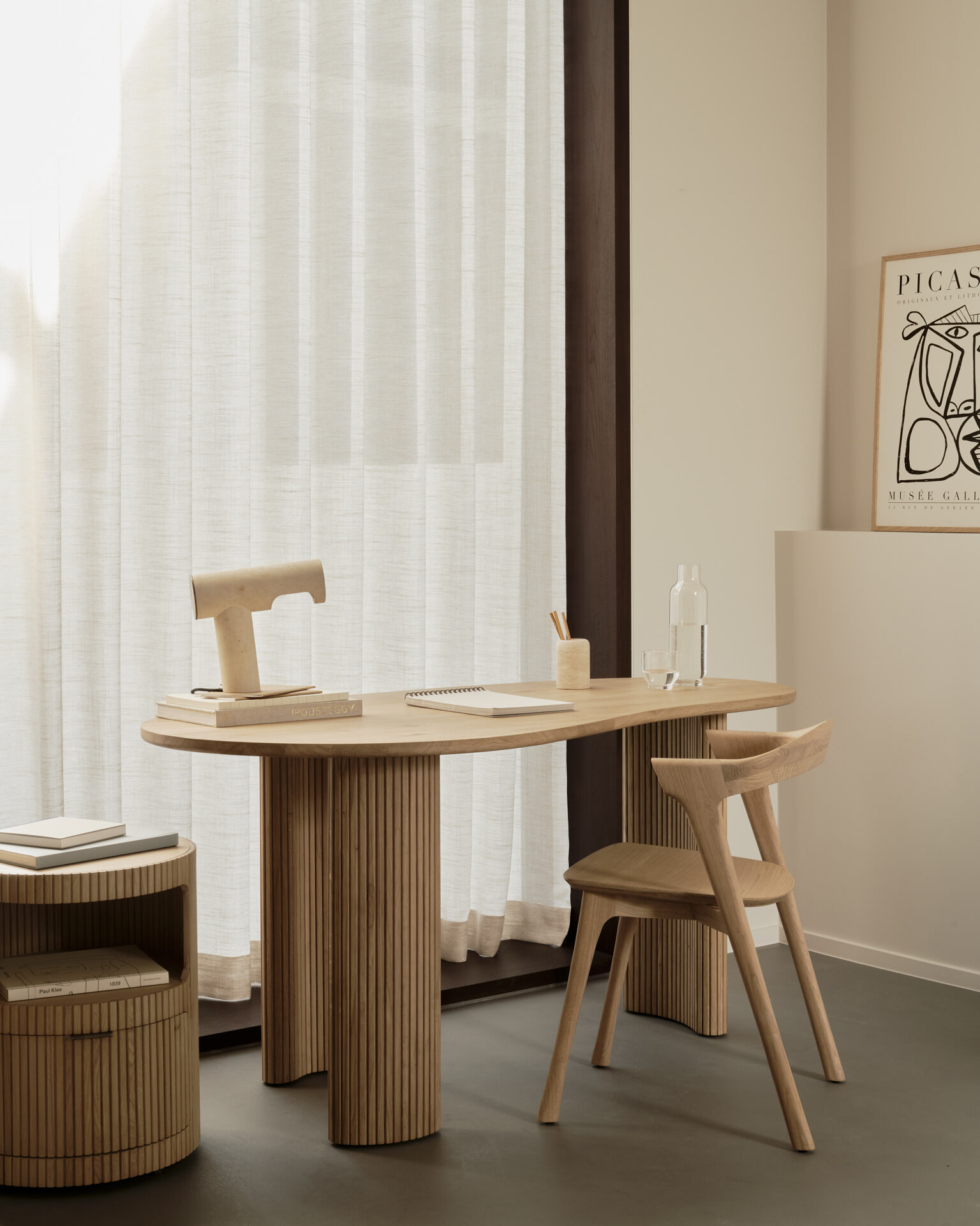 Ethnicraft Ronde Ladekast 'Boomerang' Geolied Eikenhout, kleur Naturel