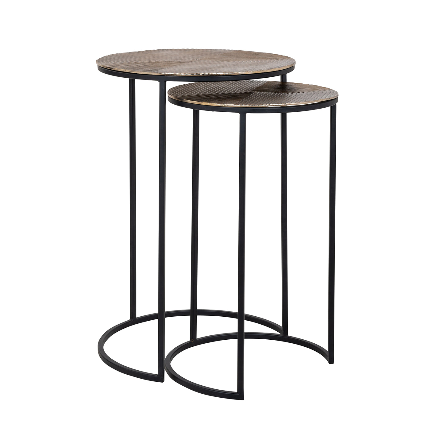 Richmond Bijzettafel 'Lohan' Set van 2 stuks, kleur Goud Richmond Bijzettafel 'Lohan' Set van 2 stuks, kleur Goud