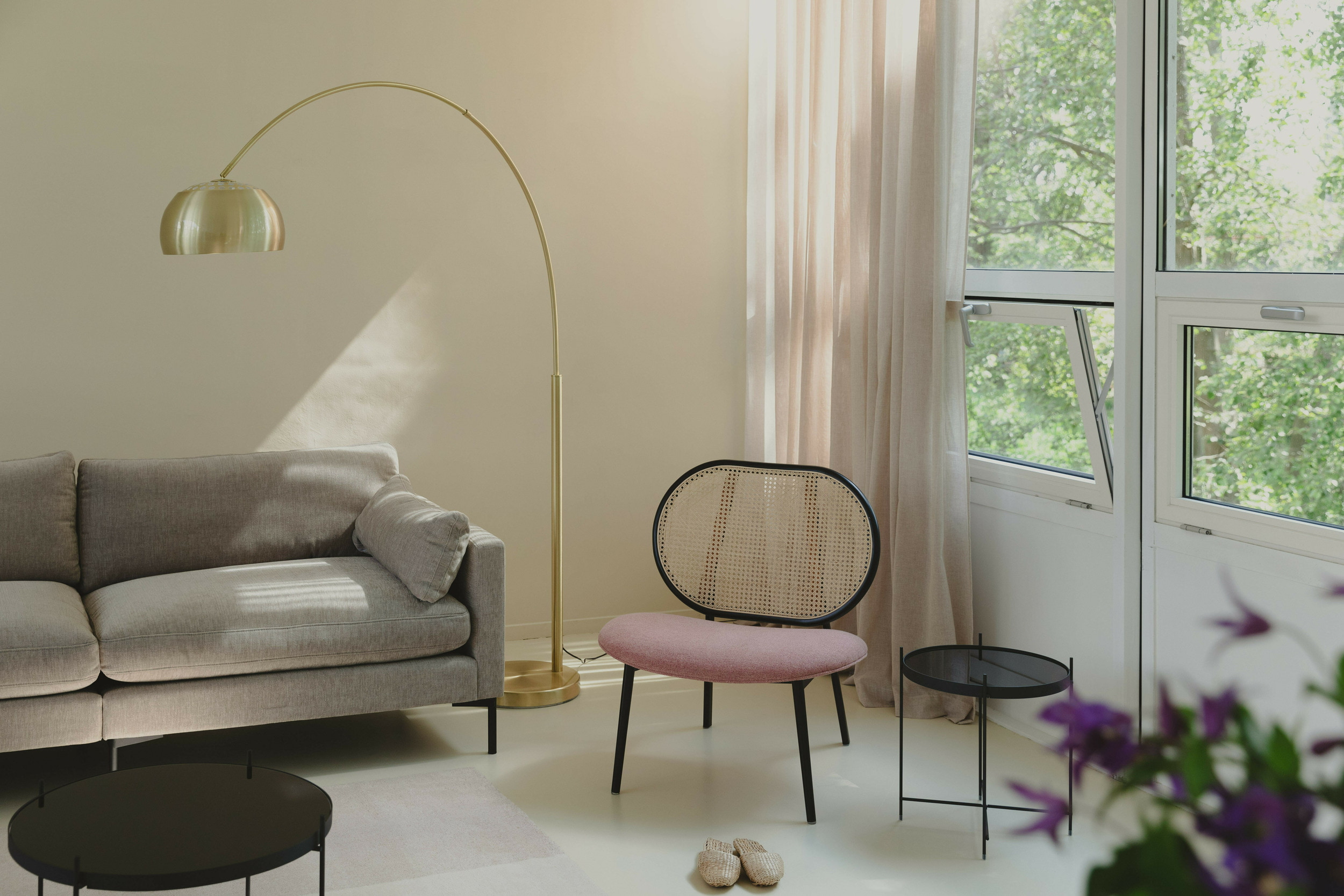 Zuiver Verstelbare Vloerlamp 'Metal' 190-205cm, kleur Goud