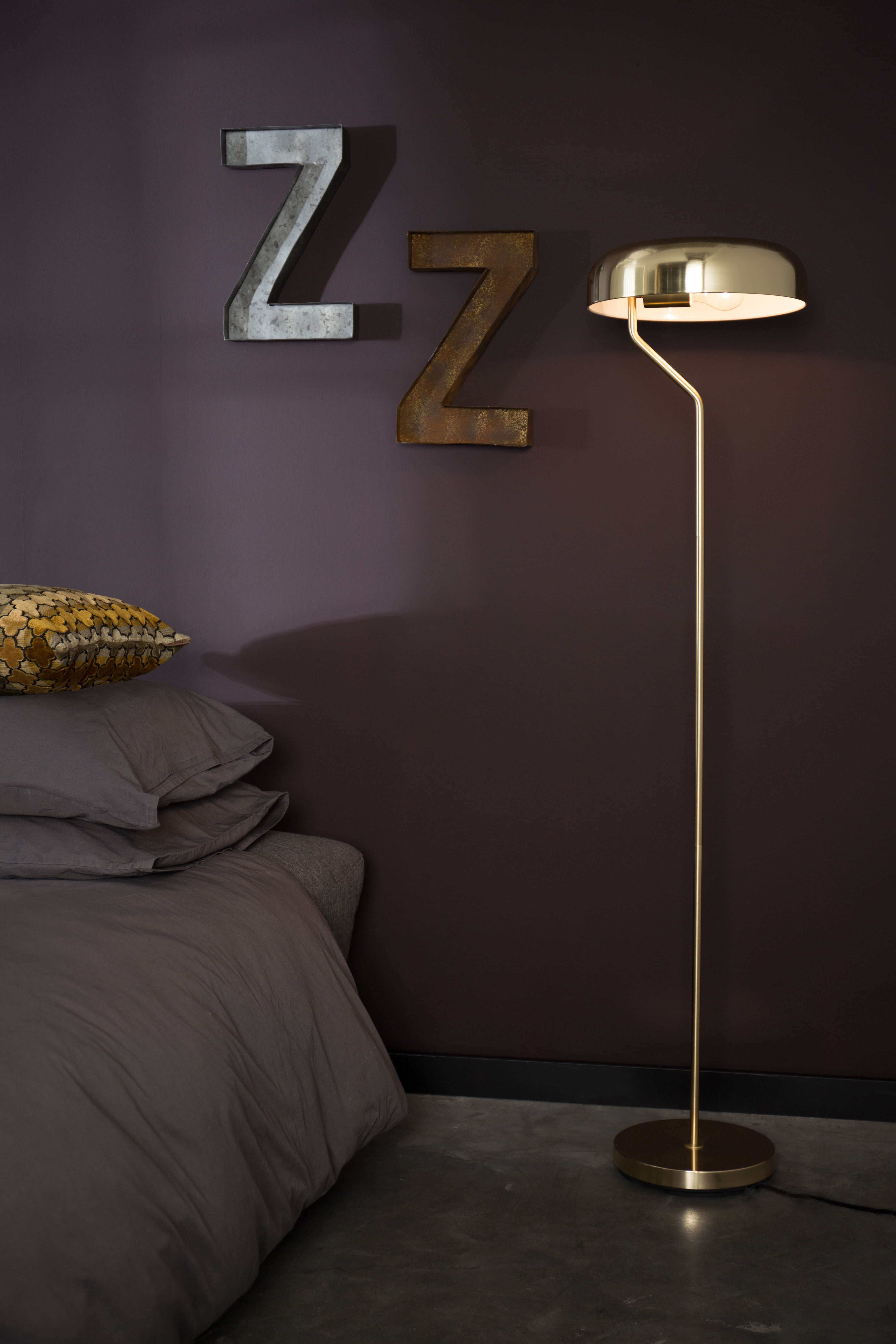 Dutchbone Vloerlamp 'Eclipse' 130cm, kleur Goud