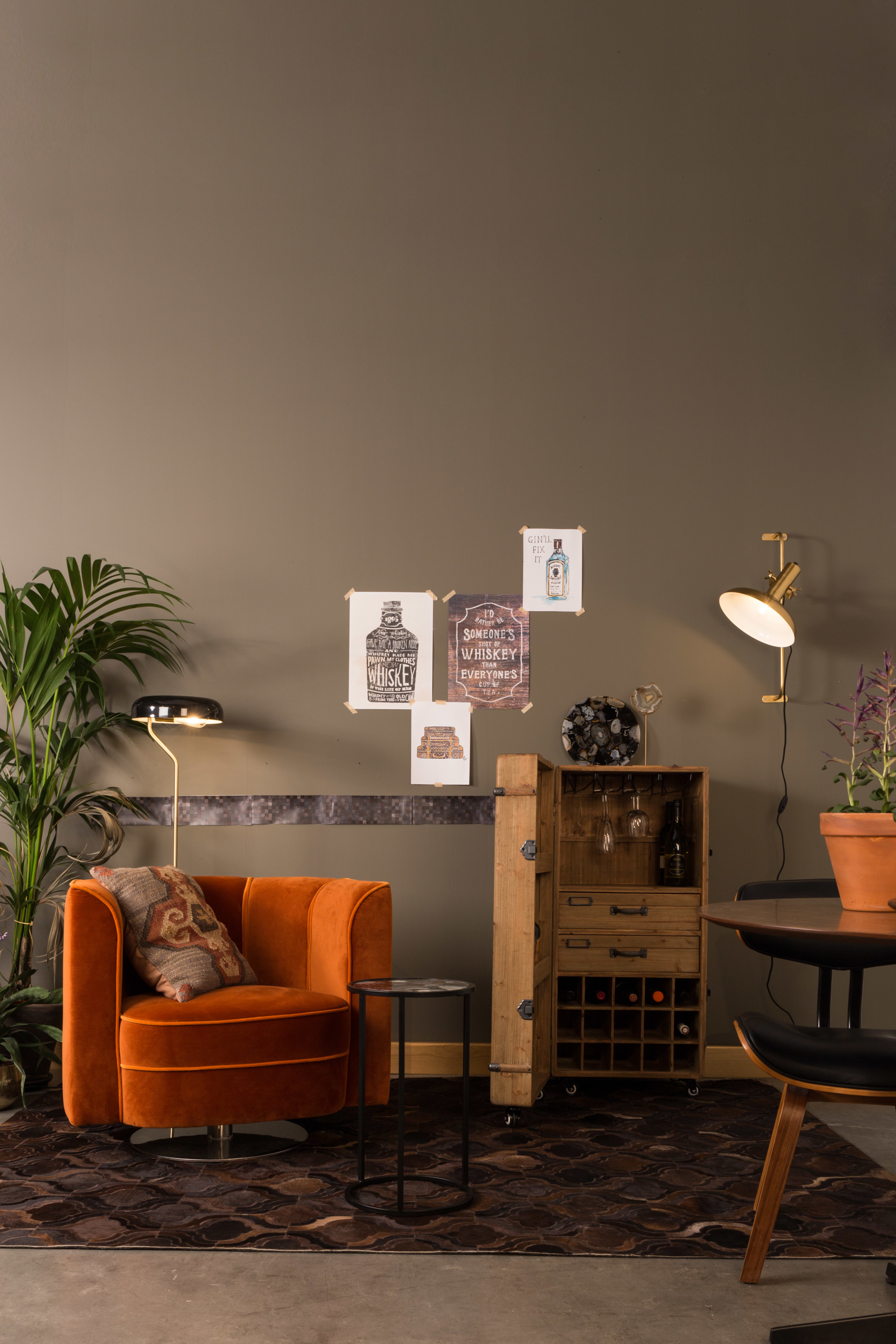 Dutchbone Vloerlamp 'Eclipse' 130cm, kleur Zwart