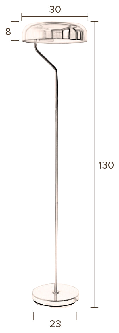 Dutchbone Vloerlamp 'Eclipse' 130cm, kleur Zwart