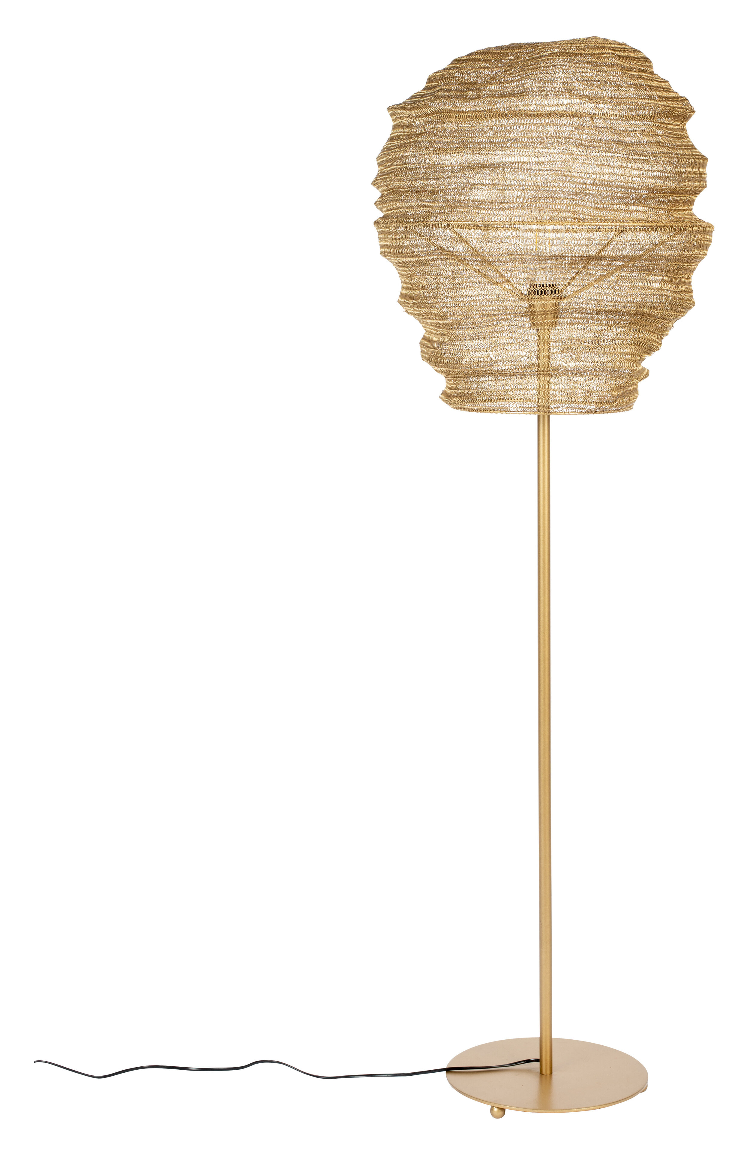 ZILT Vloerlamp 'Deepika', 154cm, kleur Goud ZILT Vloerlamp 'Deepika', 154cm, kleur Goud