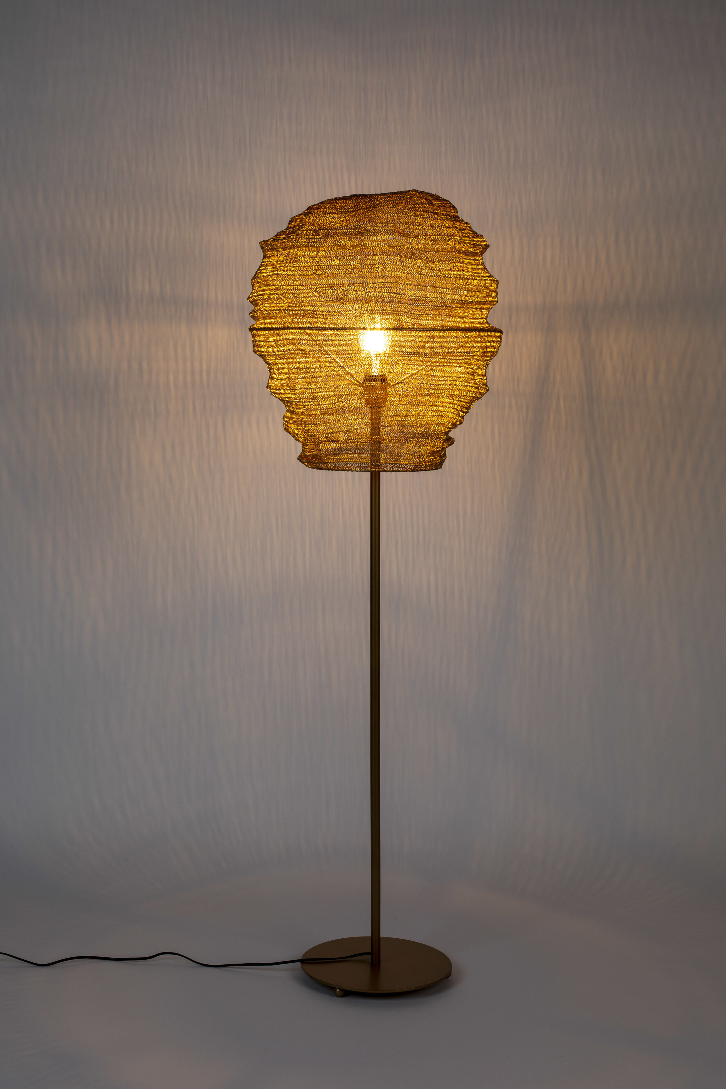 ZILT Vloerlamp 'Deepika', 154cm, kleur Goud