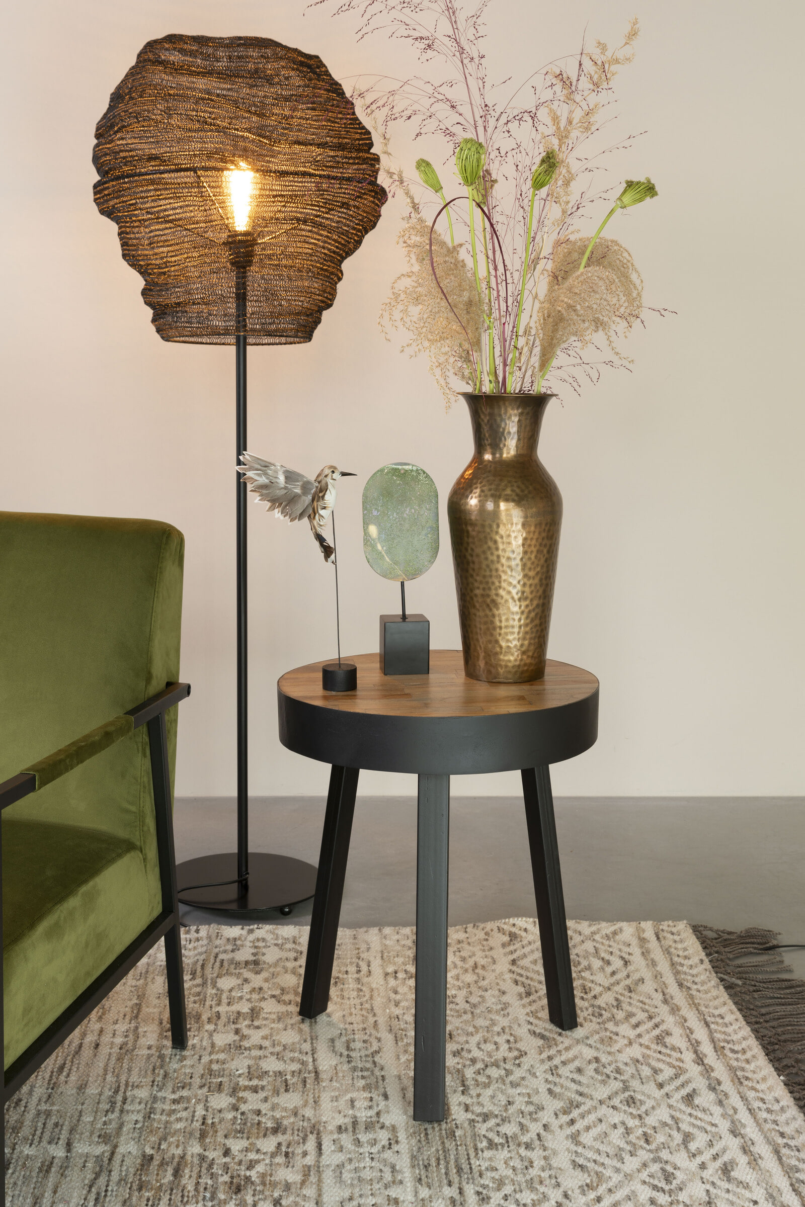 ZILT Vloerlamp 'Micki', 154cm, kleur Zwart