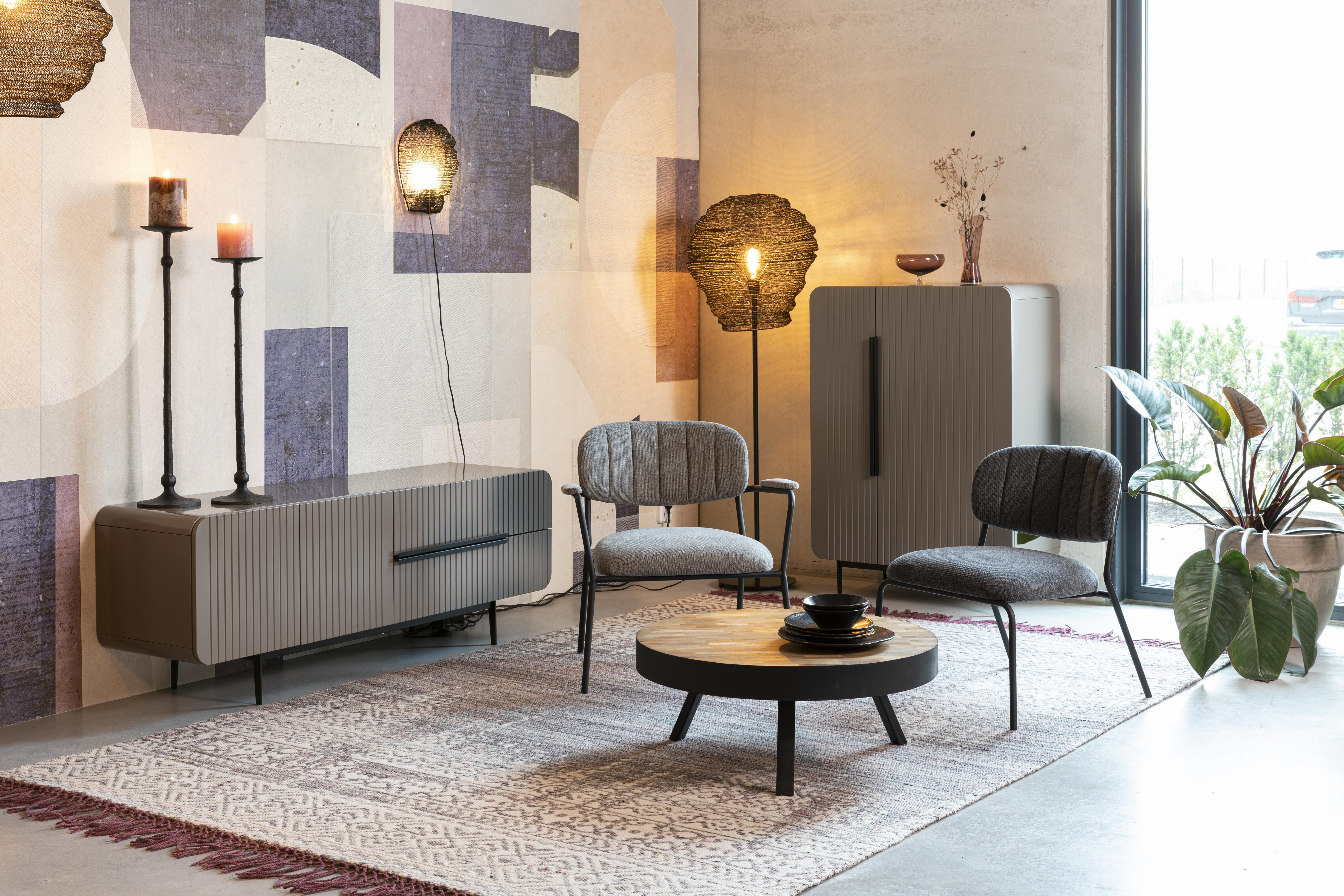 ZILT Vloerlamp 'Micki', 154cm, kleur Zwart