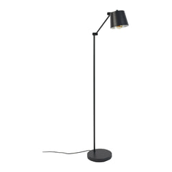 ZILT Vloerlamp 'Bret' 124cm hoog, kleur Zwart