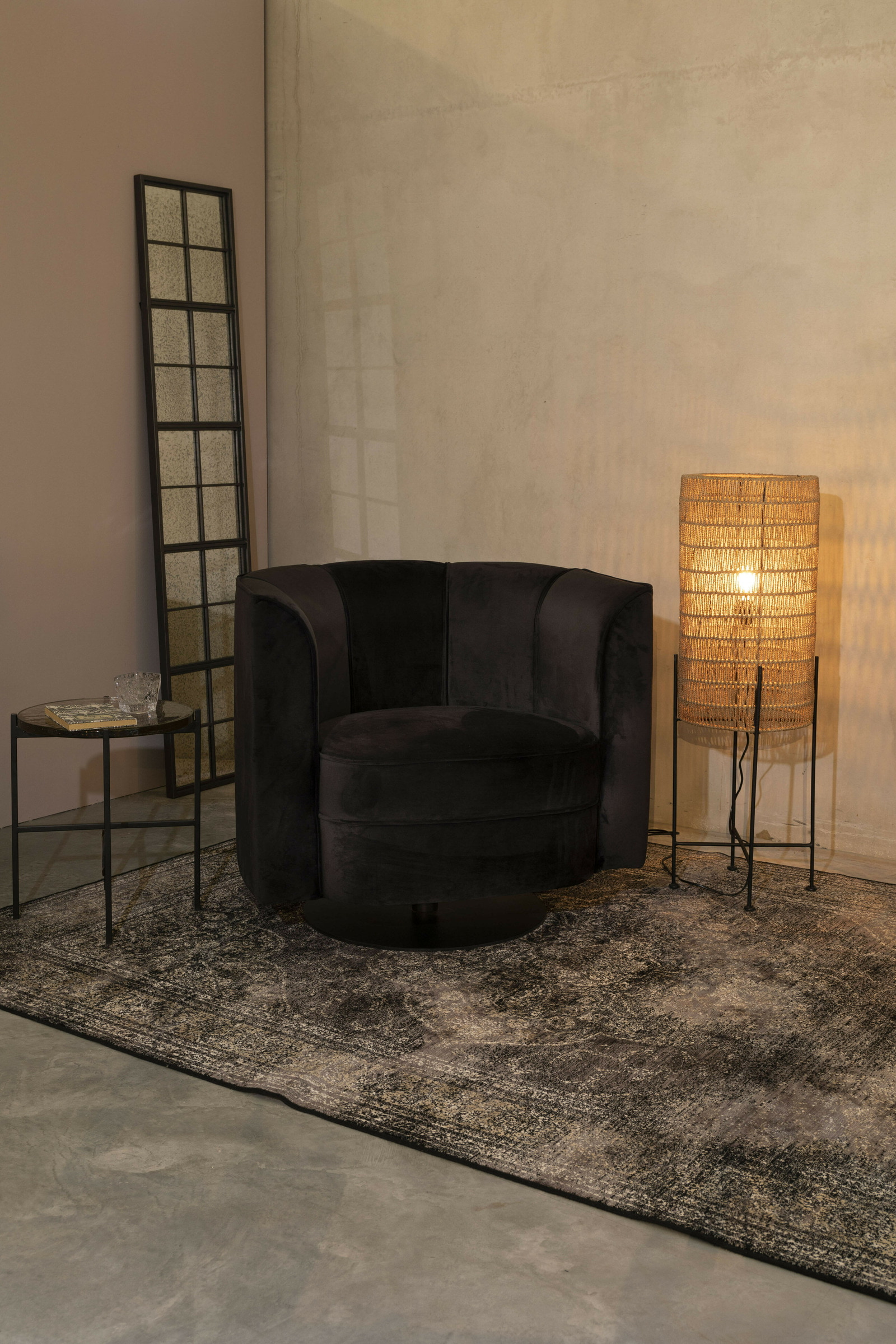 Dutchbone Vloerlamp 'Kari' Jute, kleur Naturel