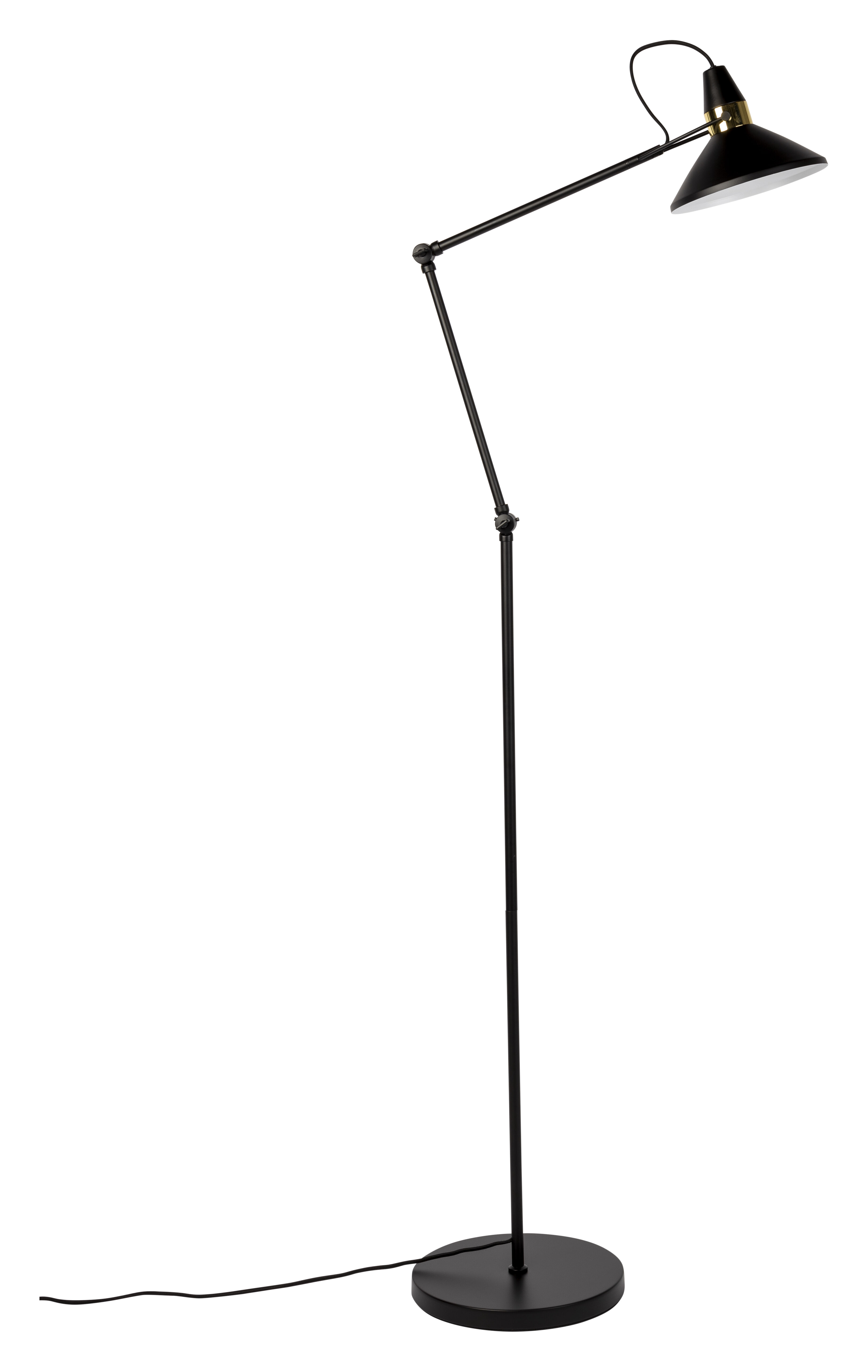 ZILT Vloerlamp Ashley Kantelbaar, 148cm - Zwart