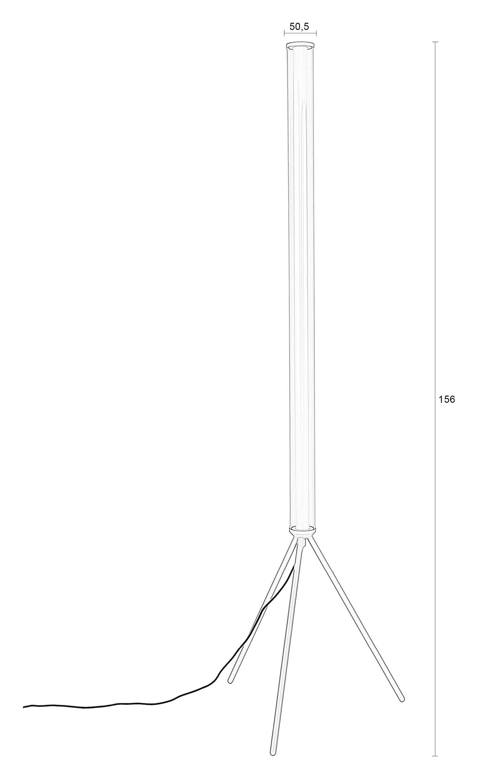 Zuiver Vloerlamp 'Scotty' 156cm hoog, kleur Beige