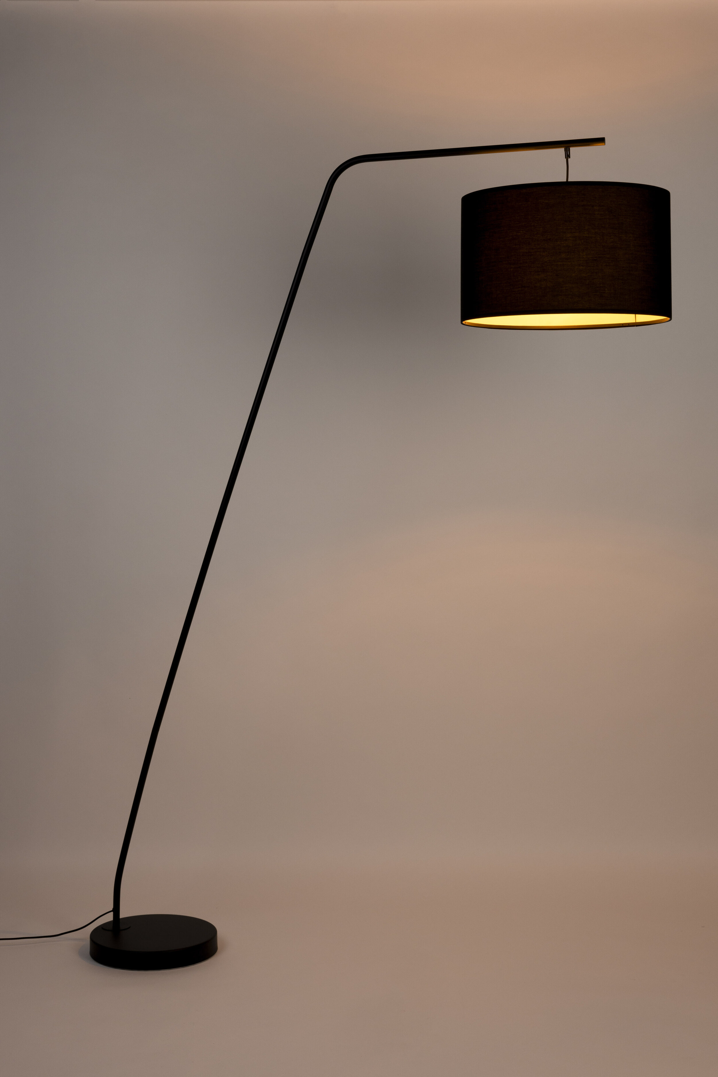 ZILT Vloerlamp 'Laniece' 224cm hoog, kleur Zwart