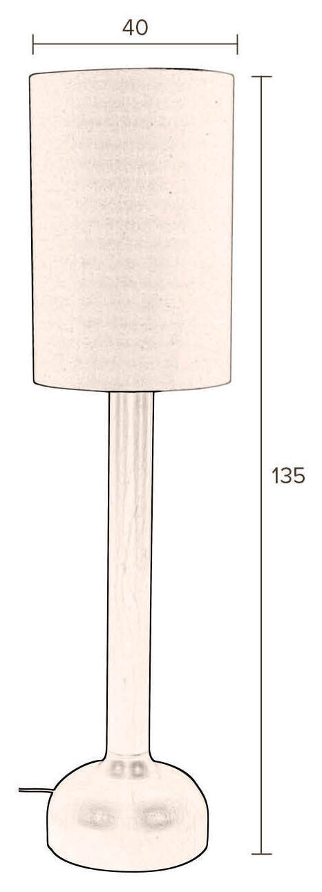 Dutchbone Vloerlamp 'Jones' 135cm hoog