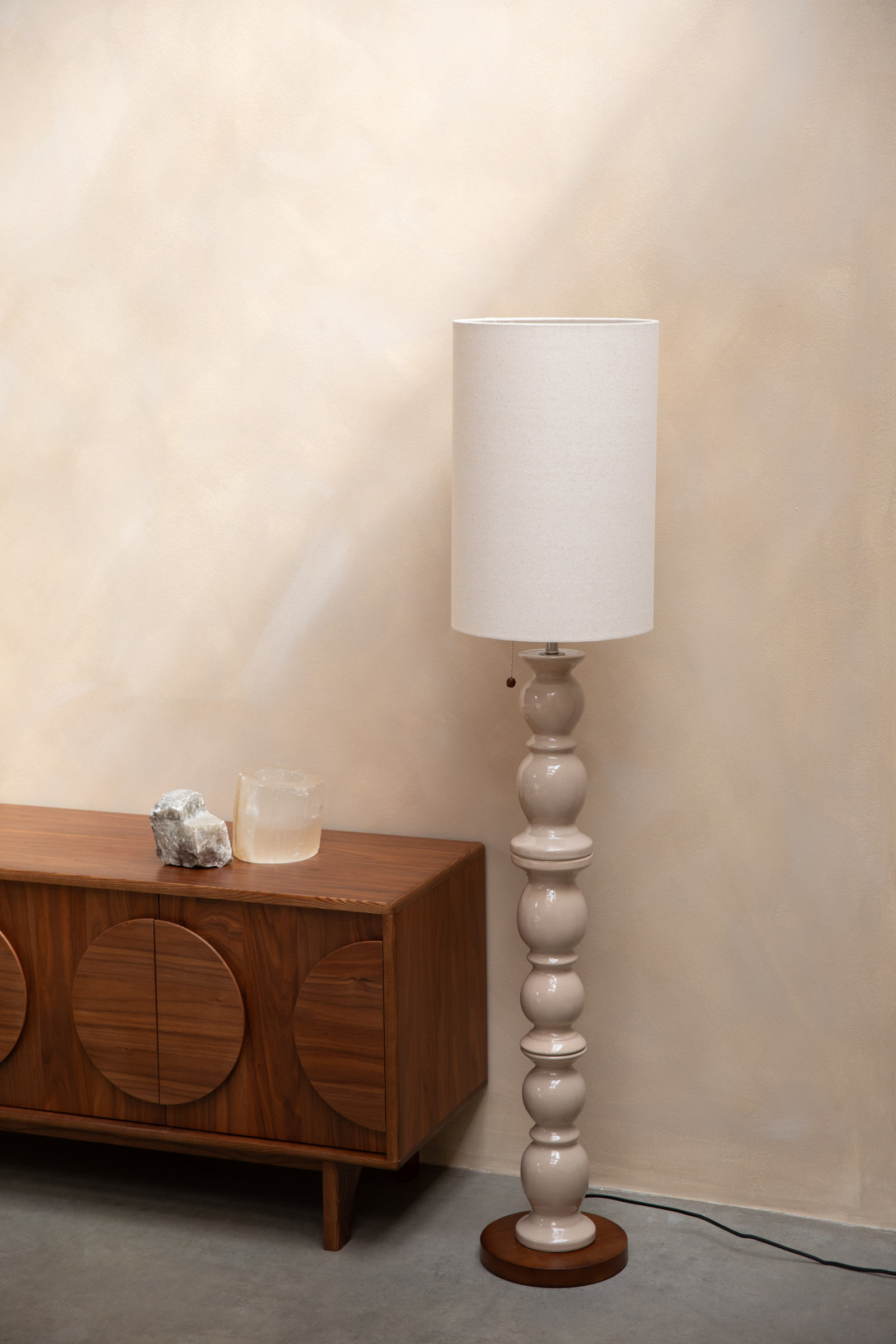Zuiver Vloerlamp 'Brew' Keramiek en linnen, 145cm