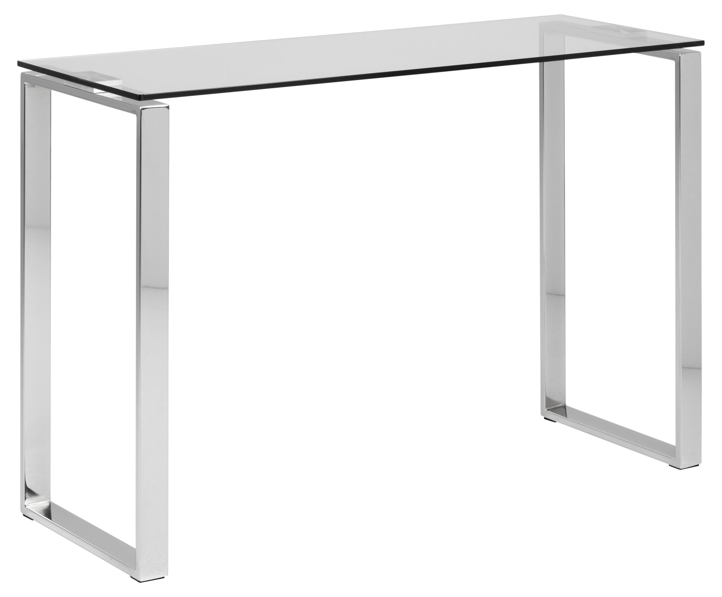 Bendt Glazen Sidetable 'Lone' Chroom, 110cm