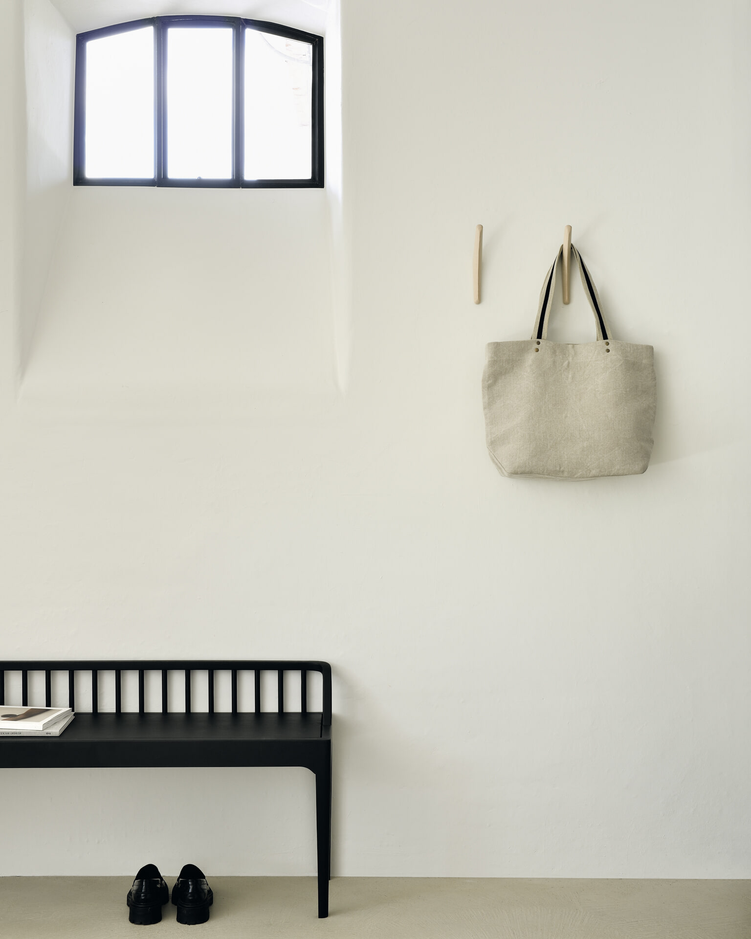 Ethnicraft Wandhaak 'PI' Mahoniehout, Set van 2 stuks, kleur Naturel