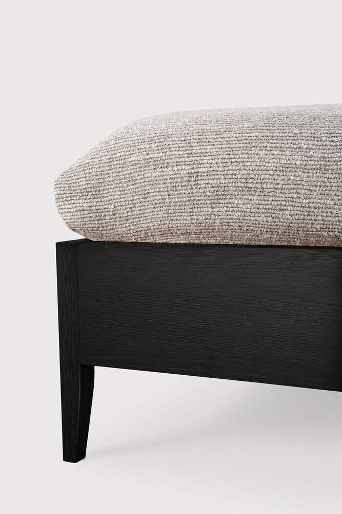 Ethnicraft Bed 'Spindle' Gevernist Eikenhout, 160 x 200cm, kleur Zwart