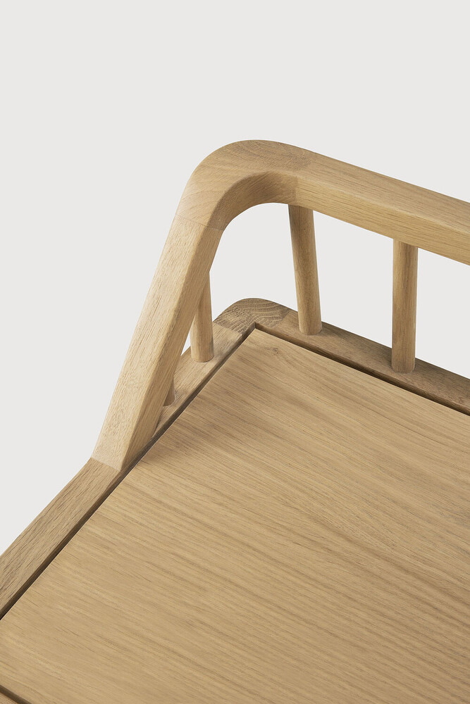 Ethnicraft Eetkamerbank 'Spindle' Eikenhout, 150cm, kleur Naturel