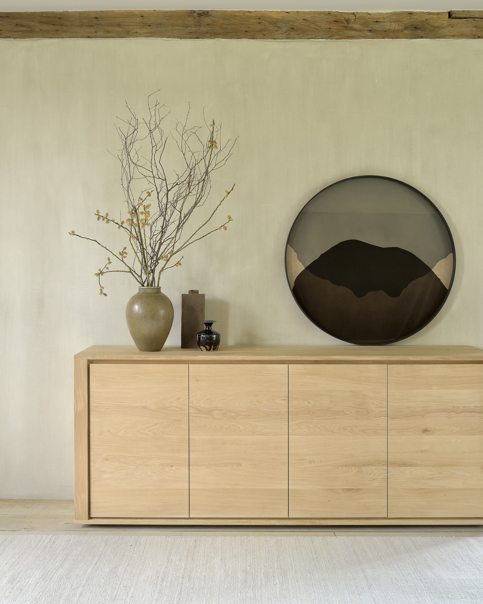 Ethnicraft Dressoir 'Shadow' Geolied Eikenhout, 250cm