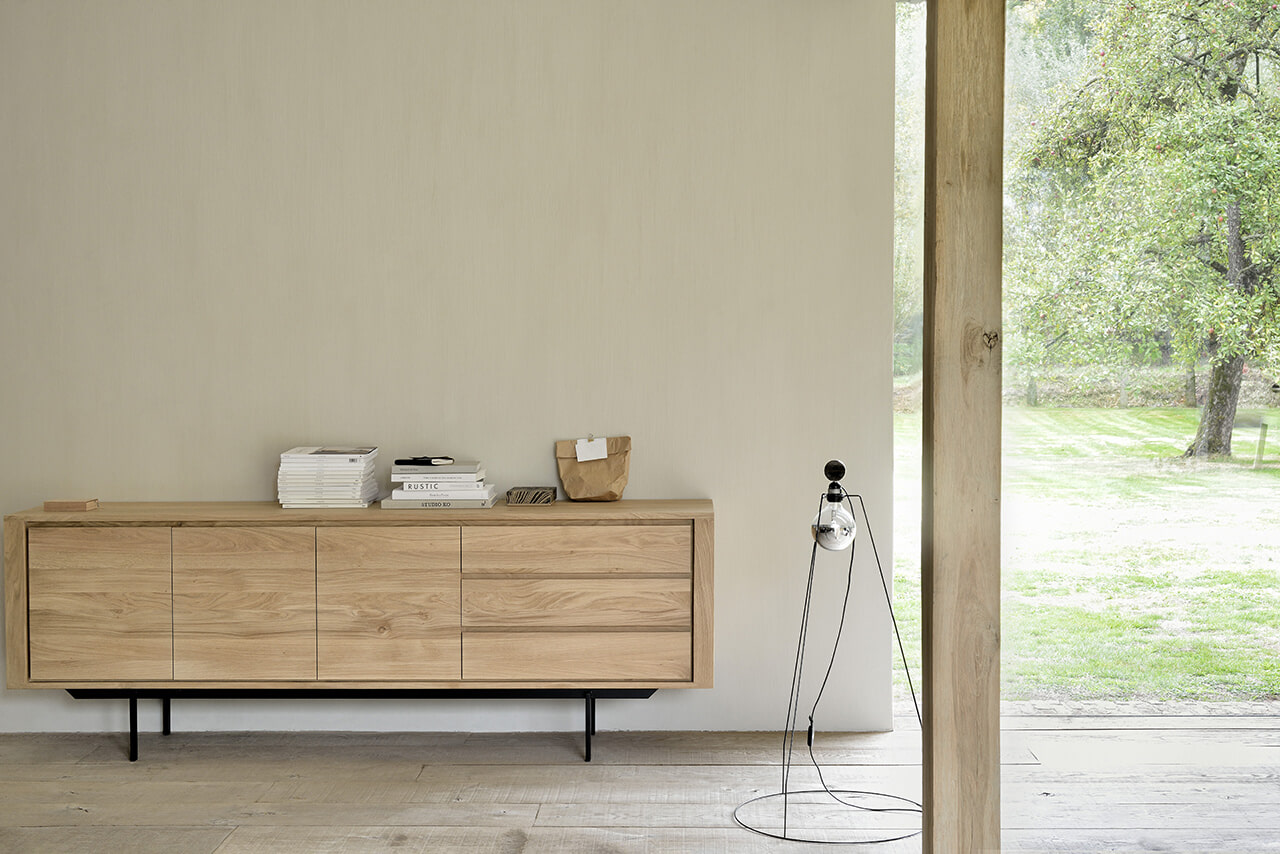 Ethnicraft Dressoir 'Shadow' Geolied Eikenhout, 224cm