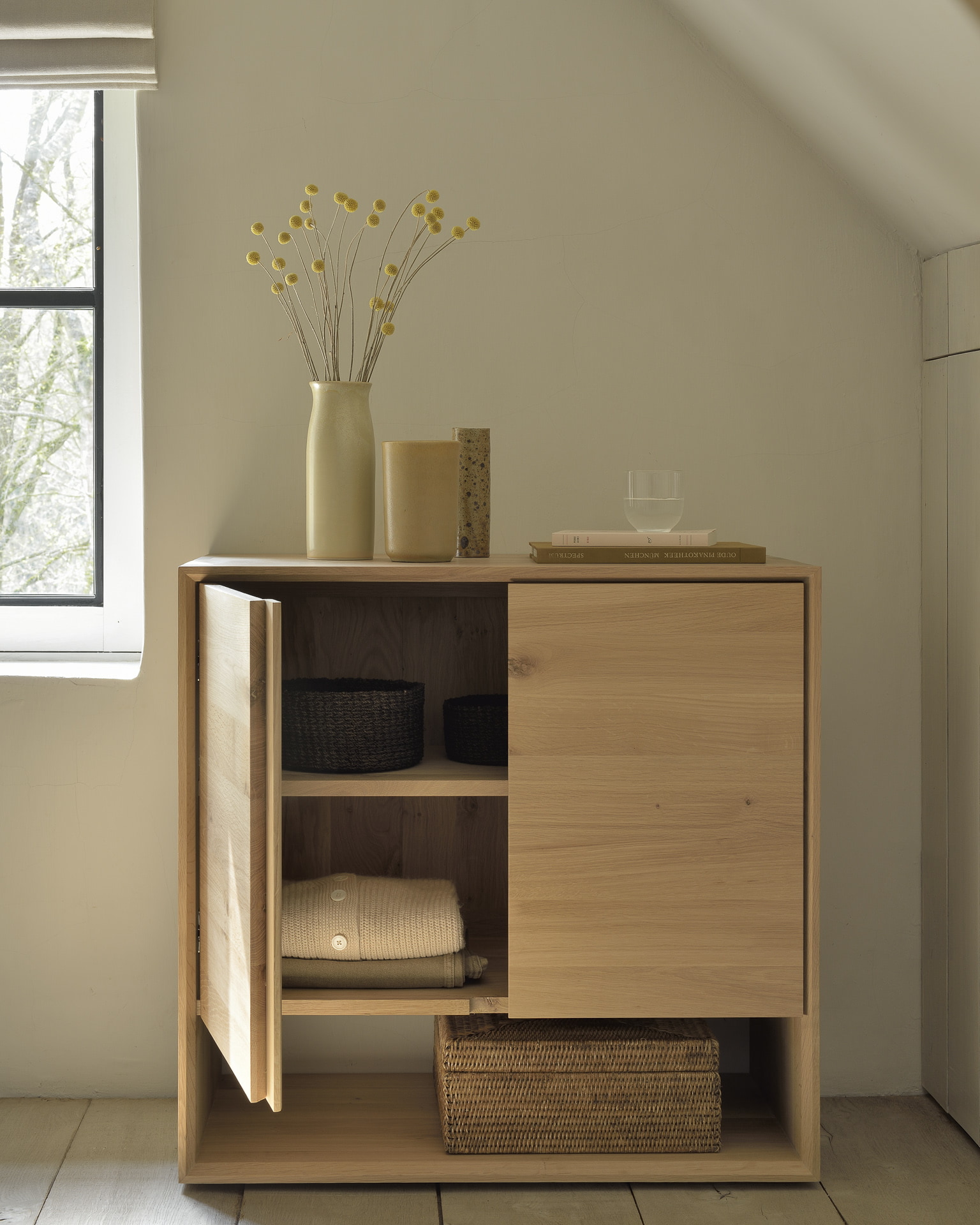 Ethnicraft Dressoir 'Nordic' Geolied Eikenhout, 80cm