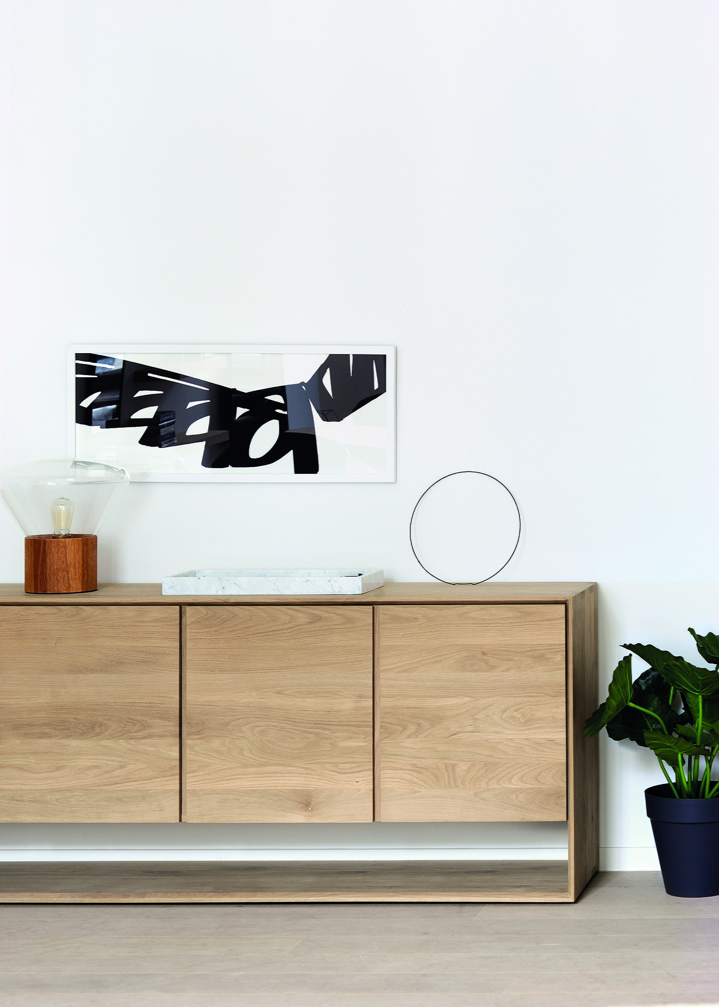 Ethnicraft Dressoir 'Nordic' Geolied Eikenhout, 210cm