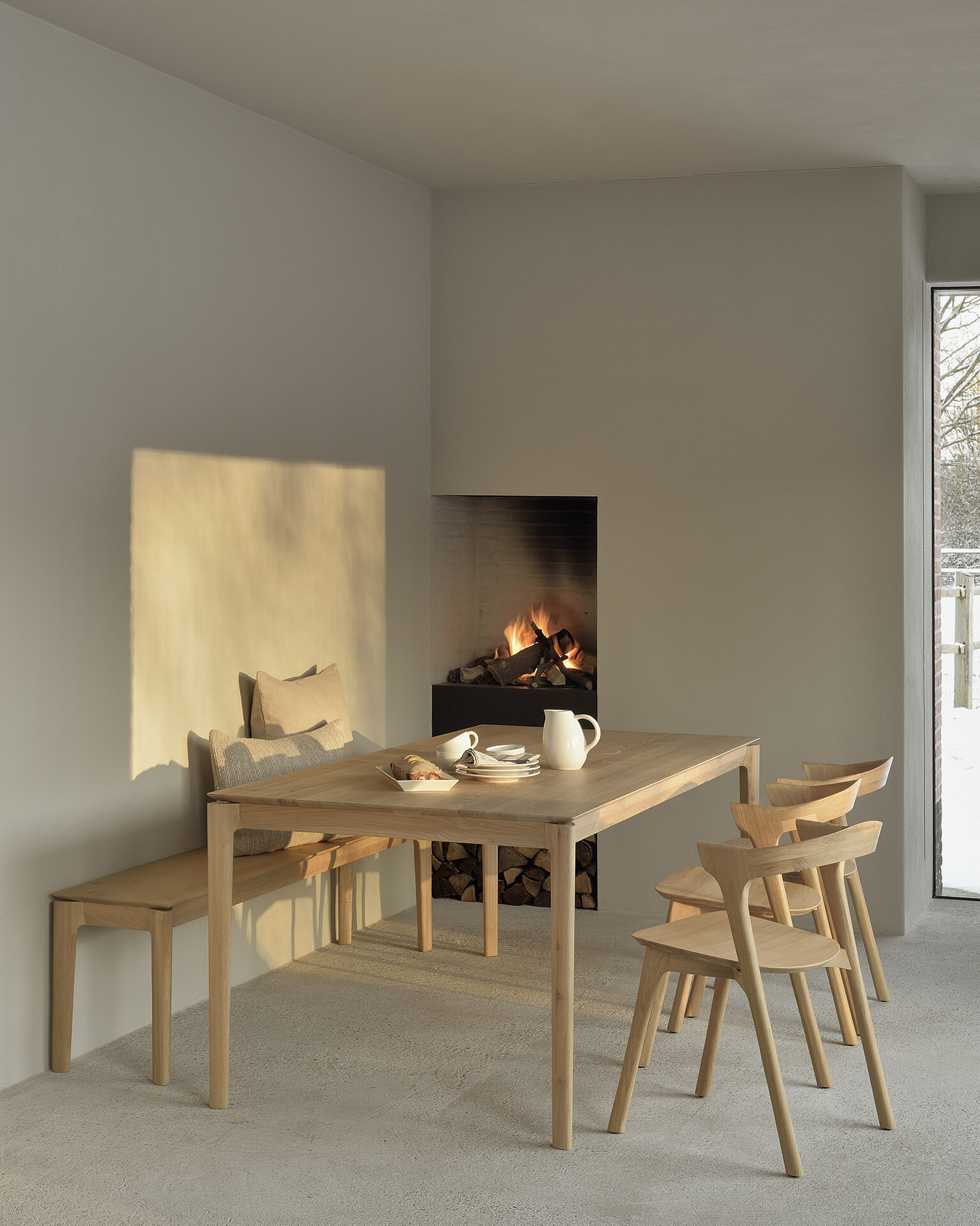 Ethnicraft Eettafel 'Bok' Geolied Eikenhout, 240 x 100cm