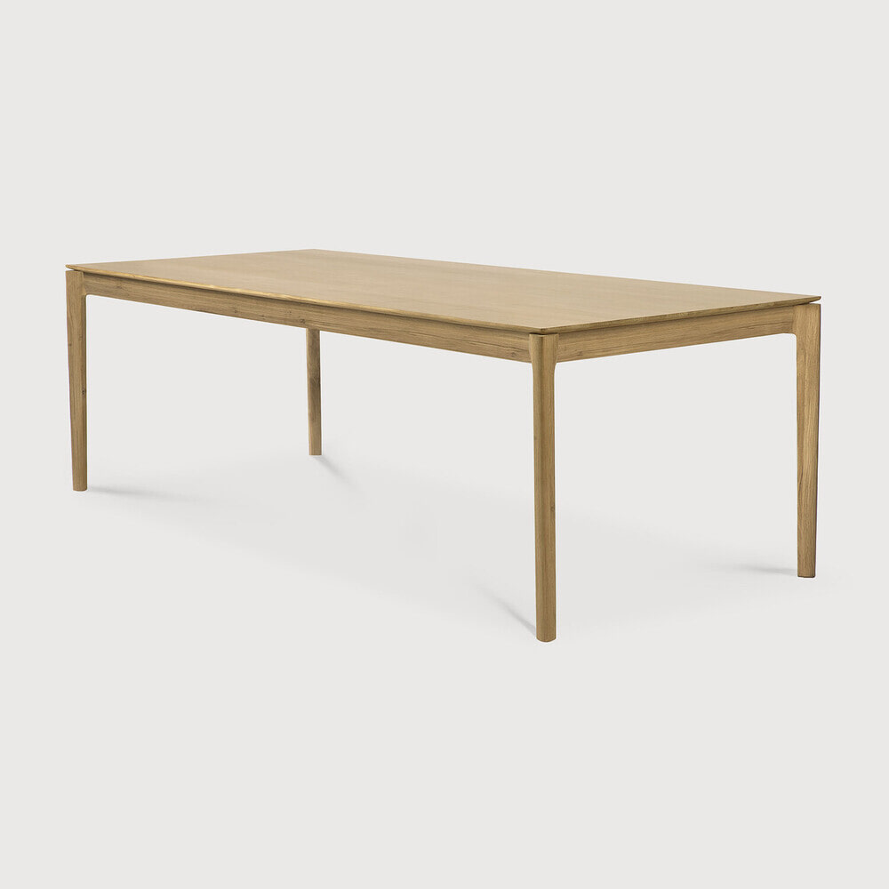 Ethnicraft Eettafel Bok Geolied Eikenhout, 200 x 95cm - Naturel