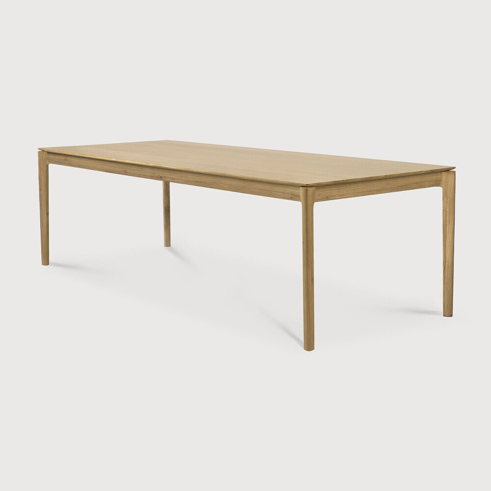 Ethnicraft Eettafel Bok Gevernist Eikenhout, 220 x 95cm - Naturel