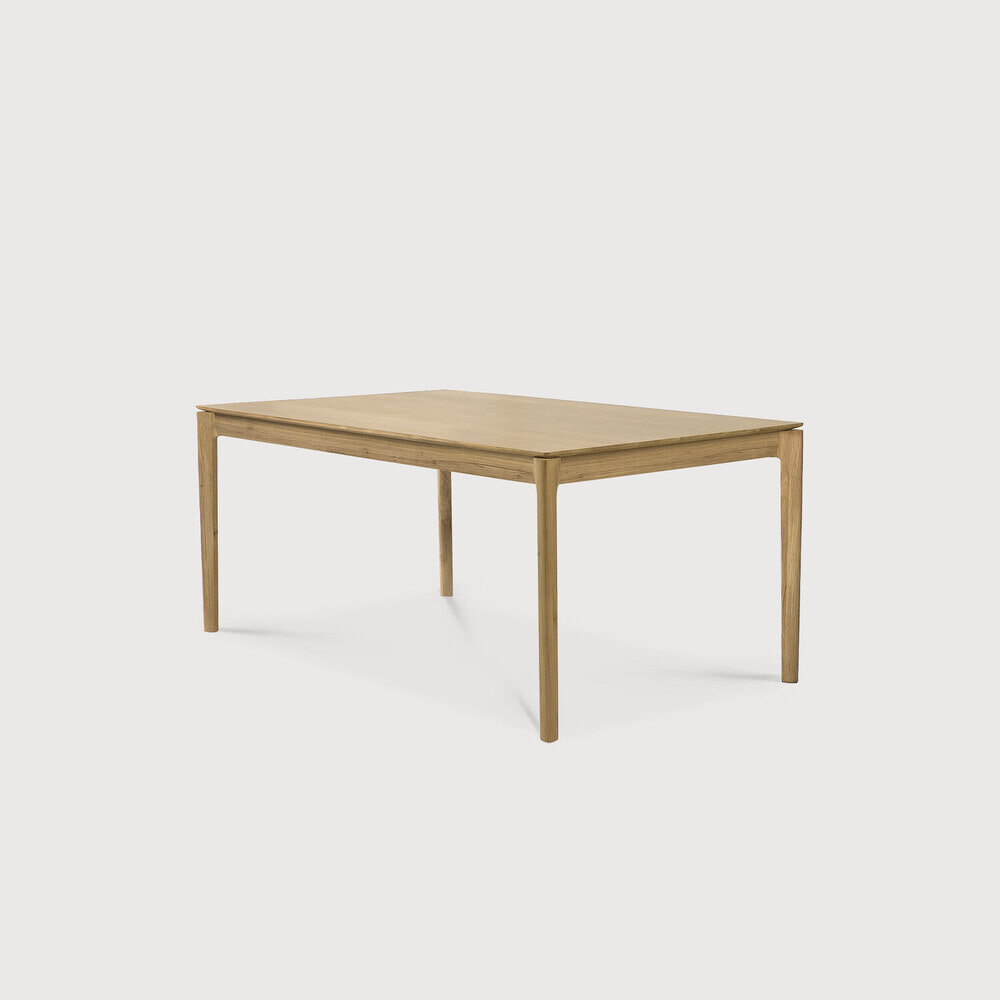 Ethnicraft Uitschuifbare Eettafel Bok Gevernist Eikenhout, 140/220 x 90cm - Naturel