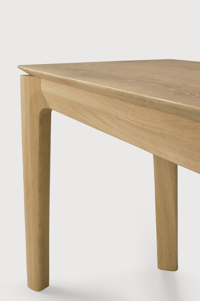 Ethnicraft Eetkamerbank 'Bok' Geolied Eikenhout, 126cm, kleur Naturel