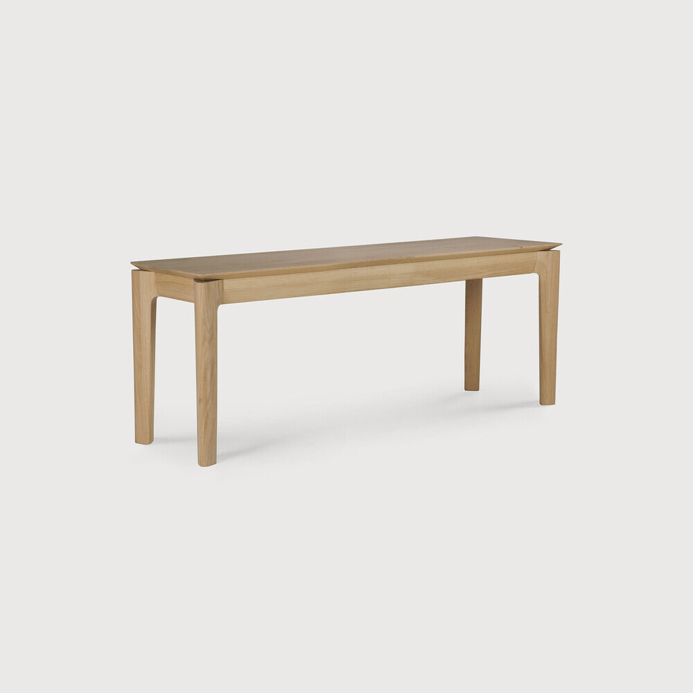 Ethnicraft Eetkamerbank 'Bok' Geolied Eikenhout, 146cm, kleur Naturel