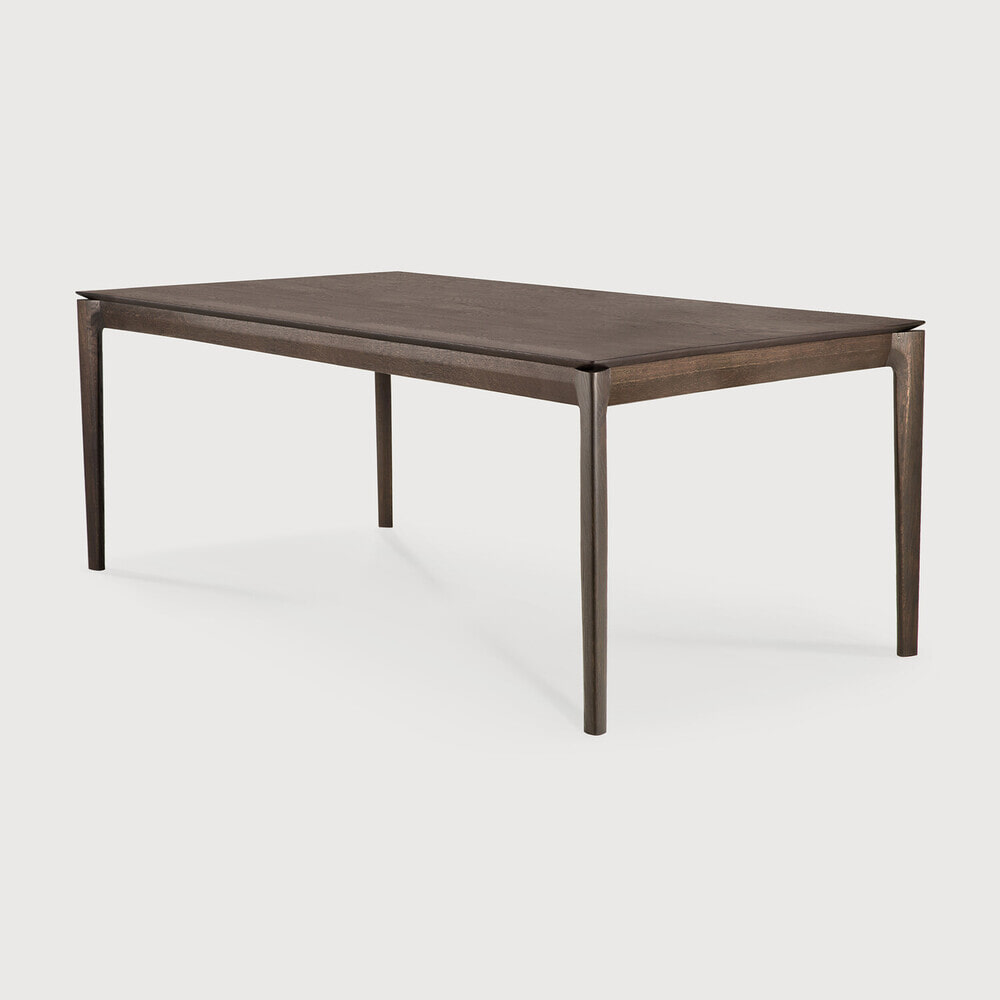 Ethnicraft Eettafel 'Bok' Gevernist Eikenhout, 180 x 90cm, kleur Bruin