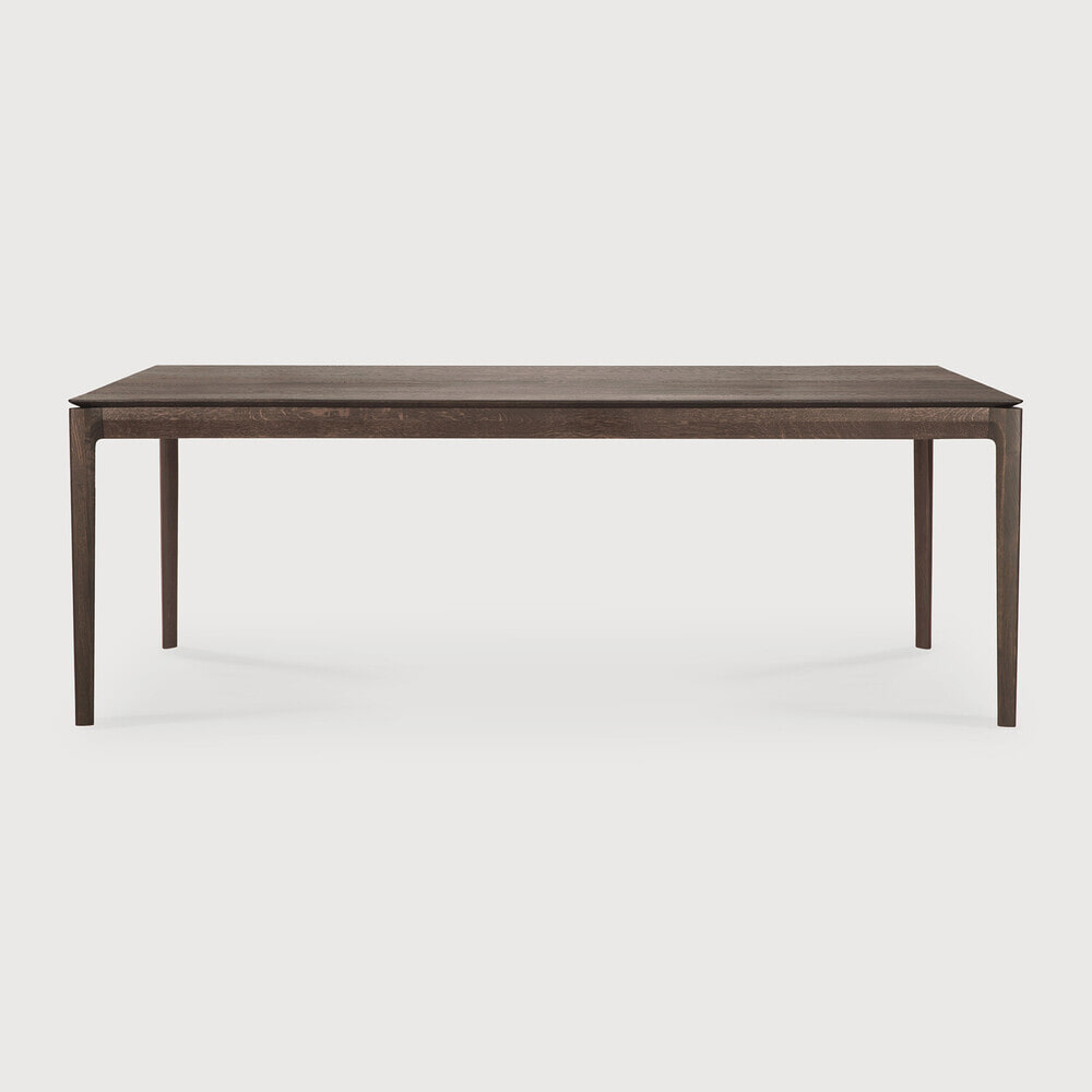 Ethnicraft Eettafel 'Bok' Gevernist Eikenhout, 220 x 95cm, kleur Bruin
