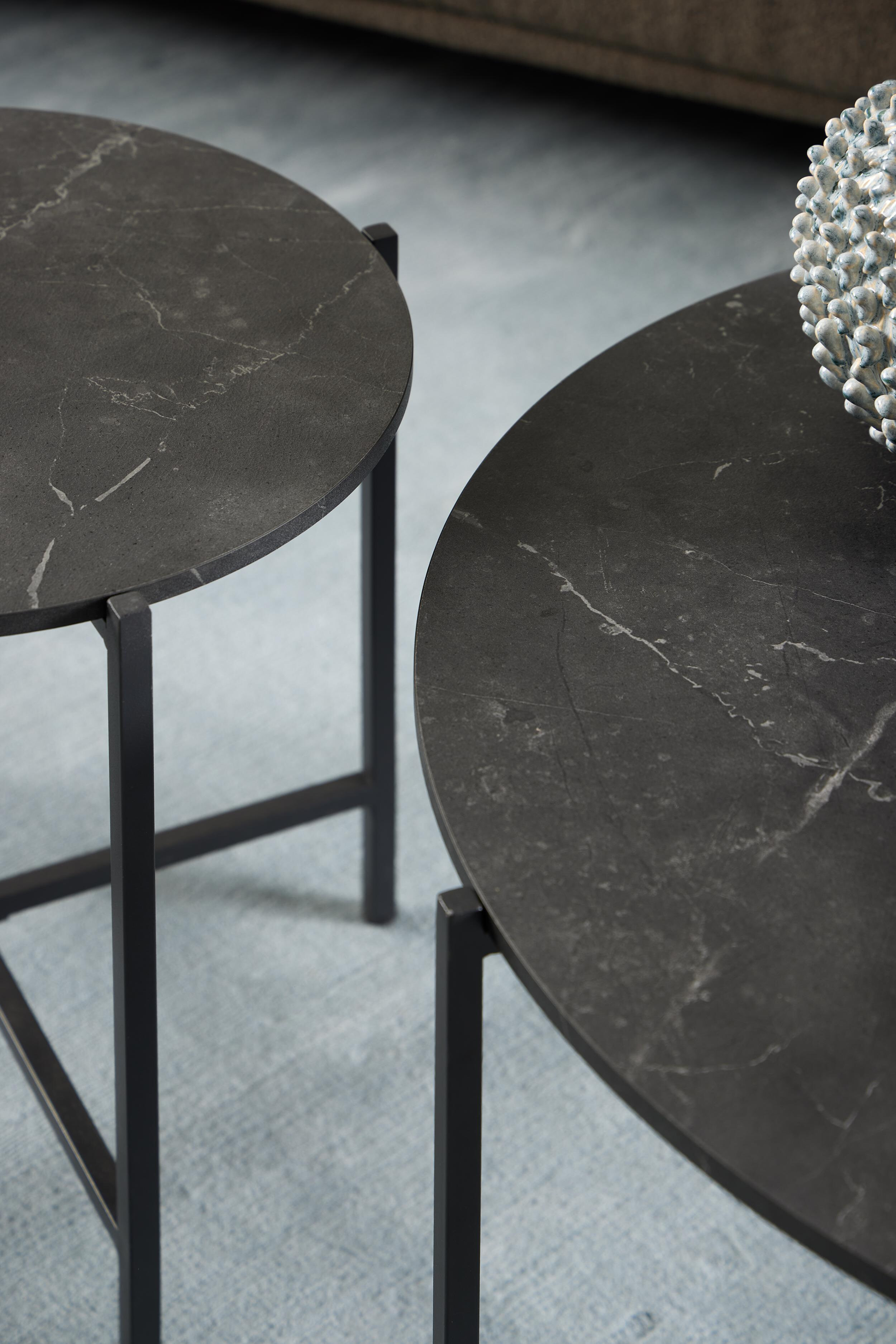 Bendt Ronde Salontafel 'Natally' Marmerlook, 70cm