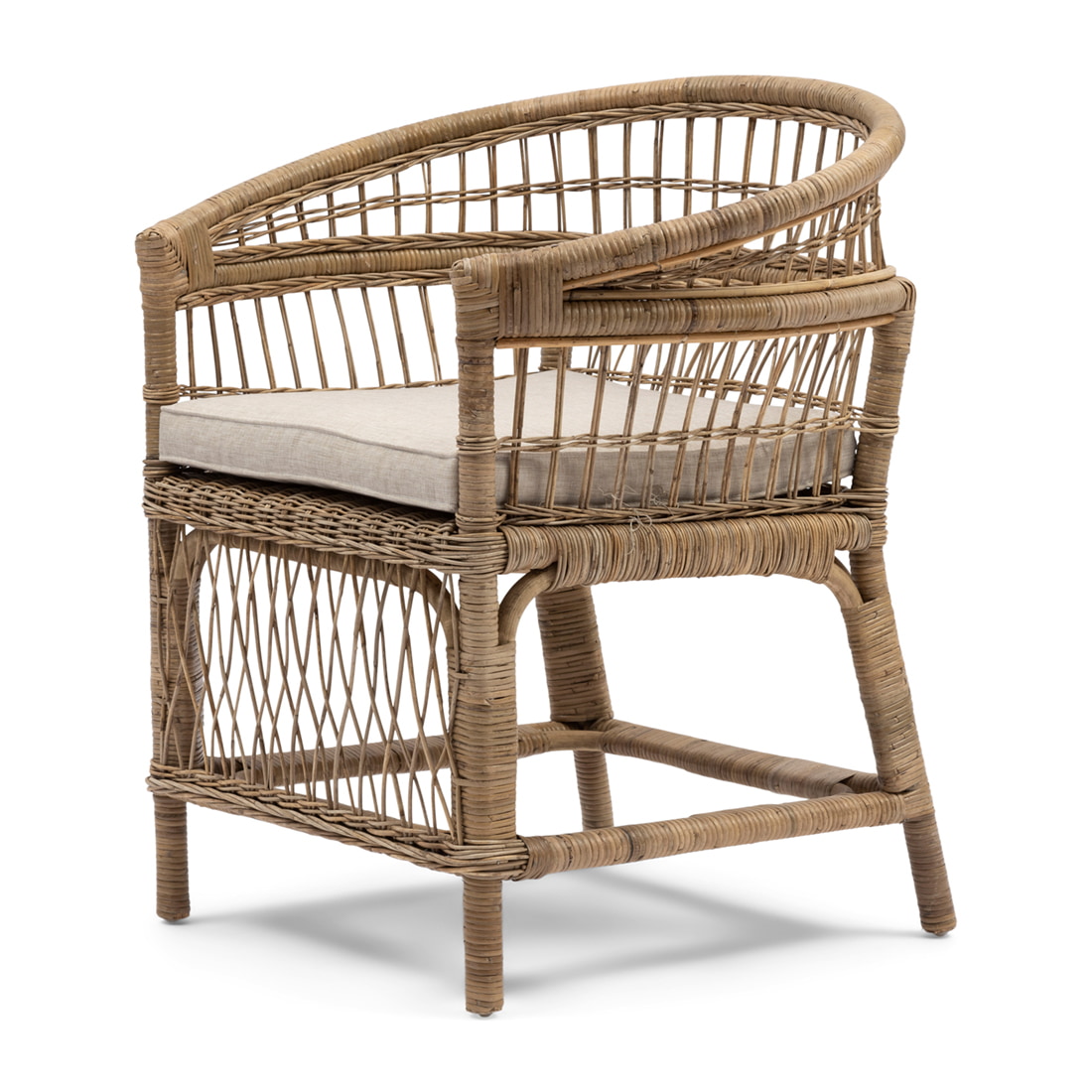 Rivièra Maison Eetkamerstoel 'Victoria Falls' Rattan, kleur Naturel