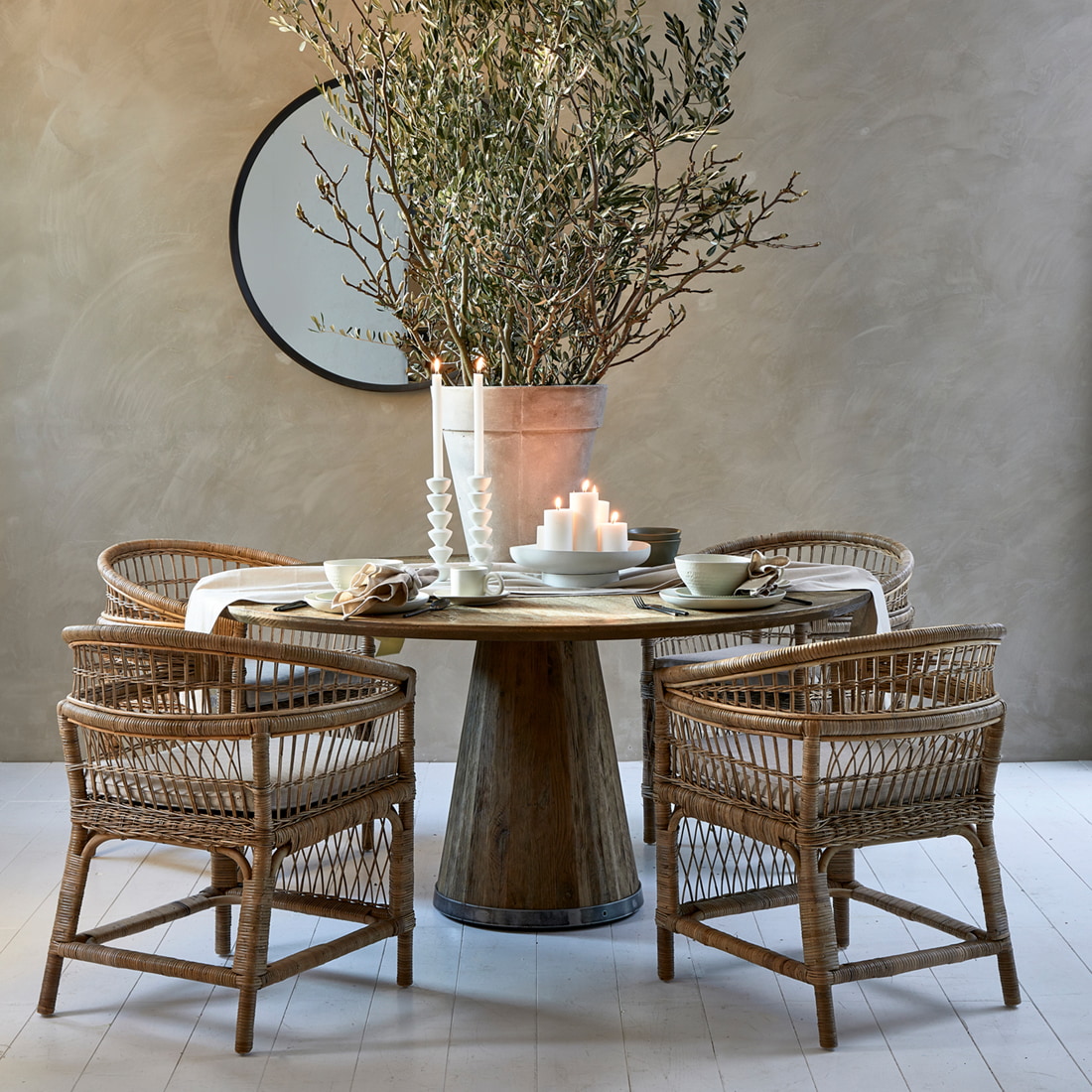 Rivièra Maison Eetkamerstoel 'Victoria Falls' Rattan, kleur Naturel