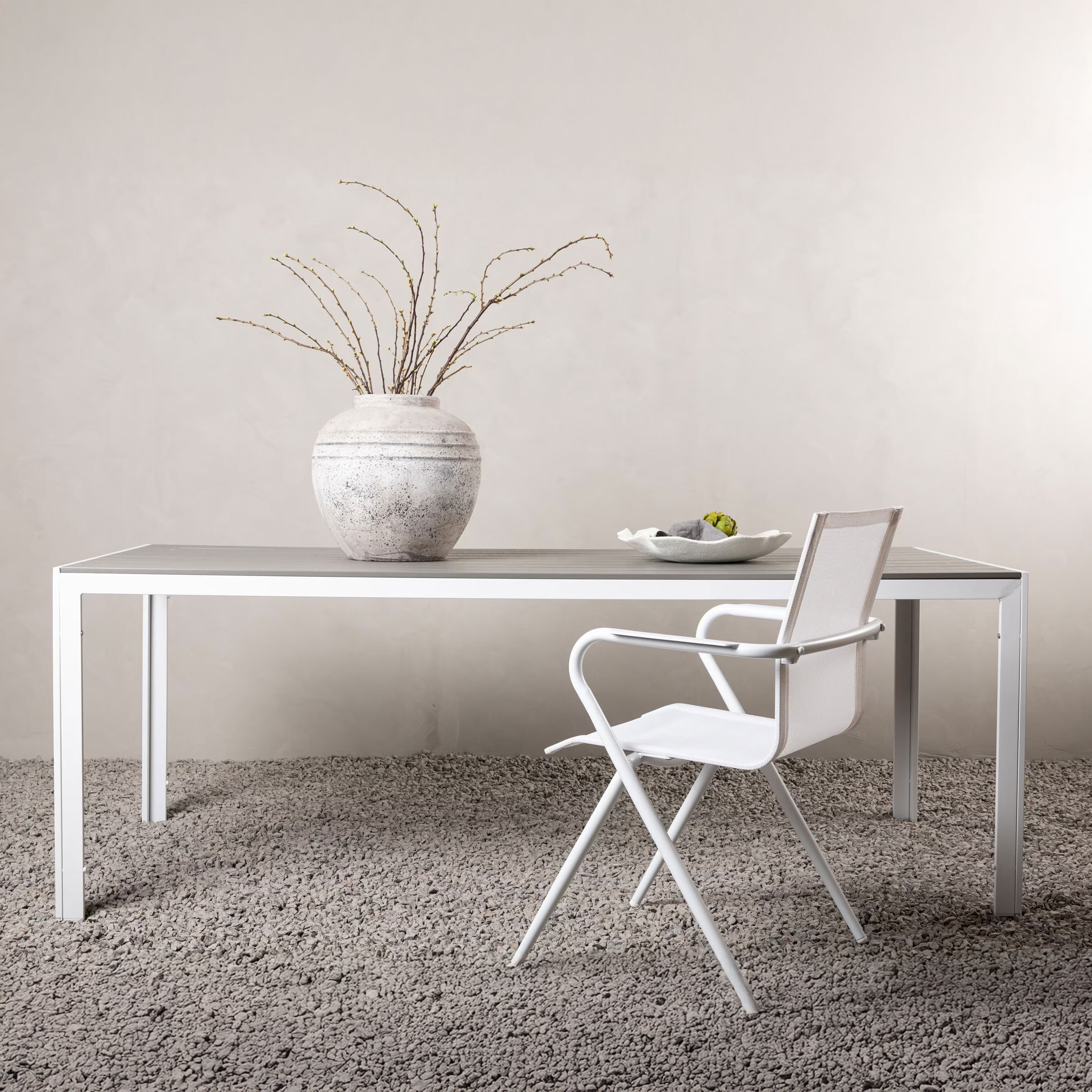 Nohr Tuintafel 'Erikka' 205 x 90cm, kleur Grijs