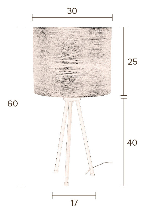 Dutchbone Tafellamp 'Woodland' 60cm