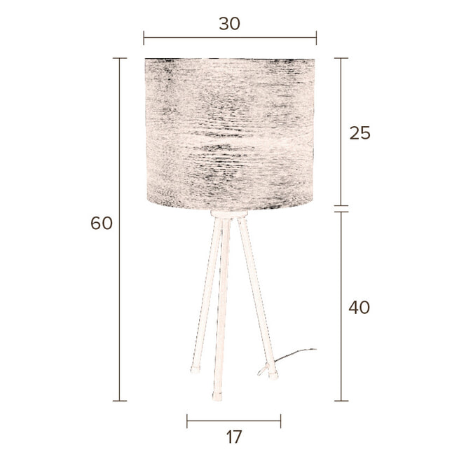 Dutchbone Tafellamp 'Woodland' 60cm