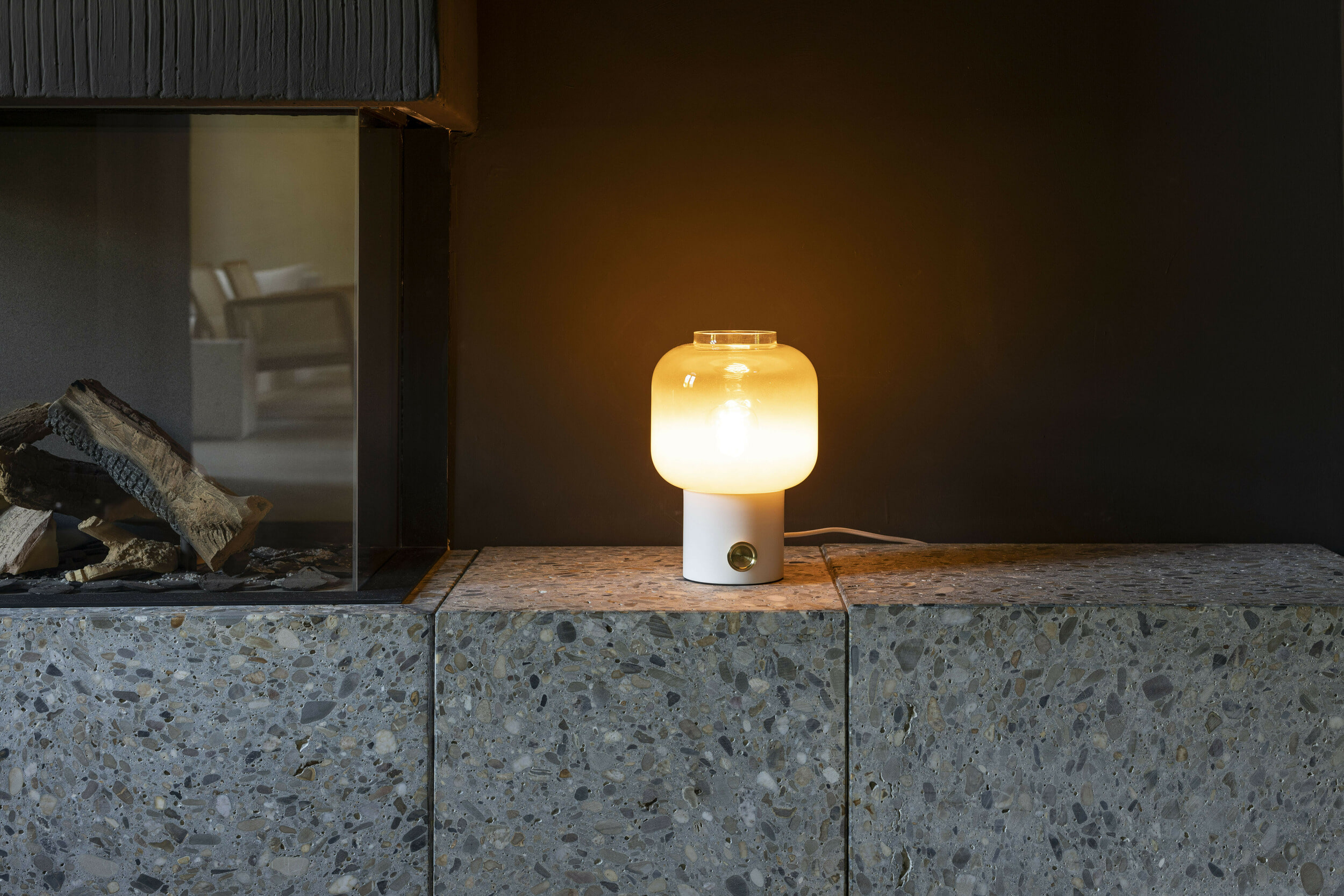 Zuiver Tafellamp 'Moody' Glas, kleur Wit