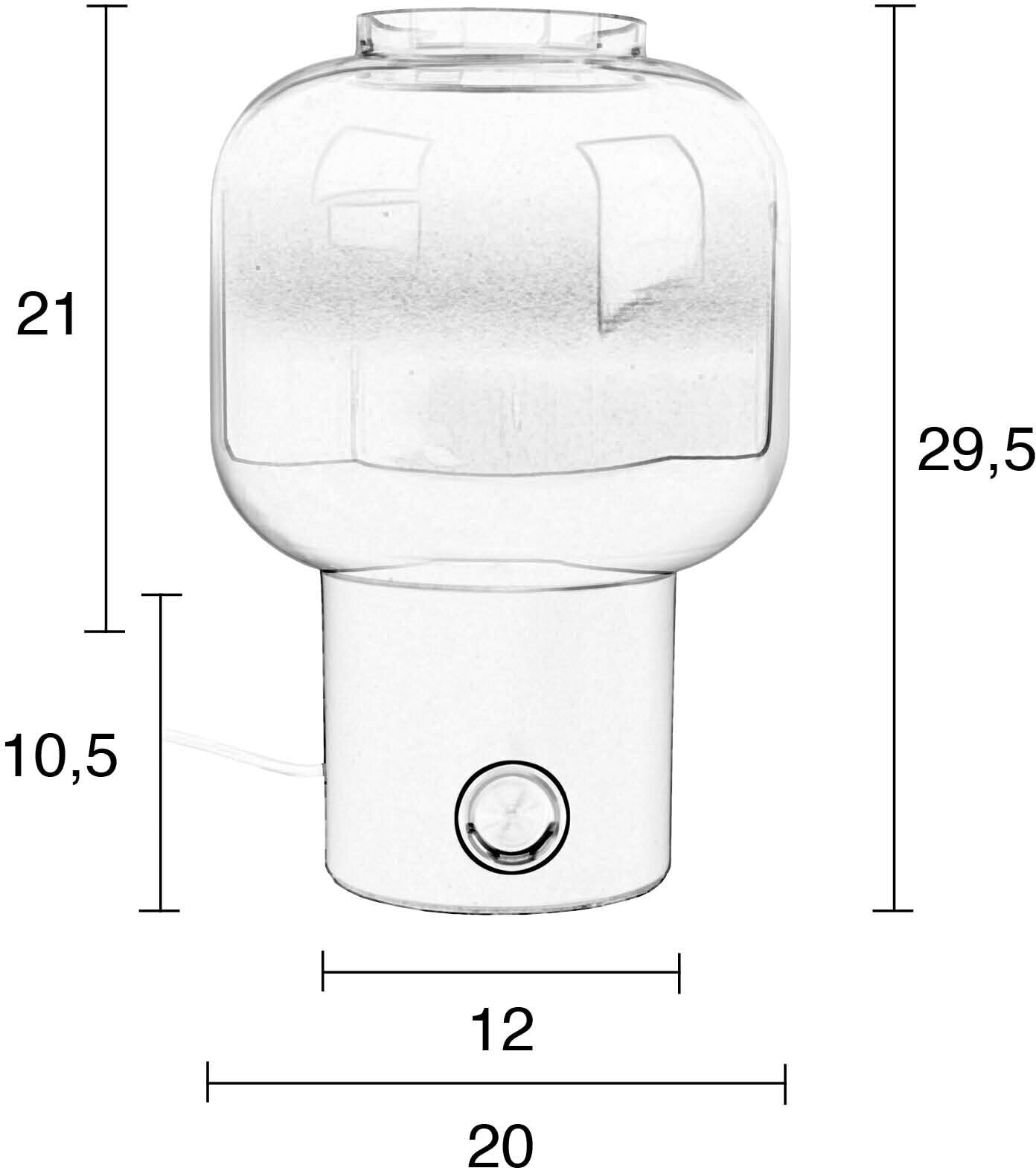 Zuiver Tafellamp 'Moody' Glas, kleur Wit
