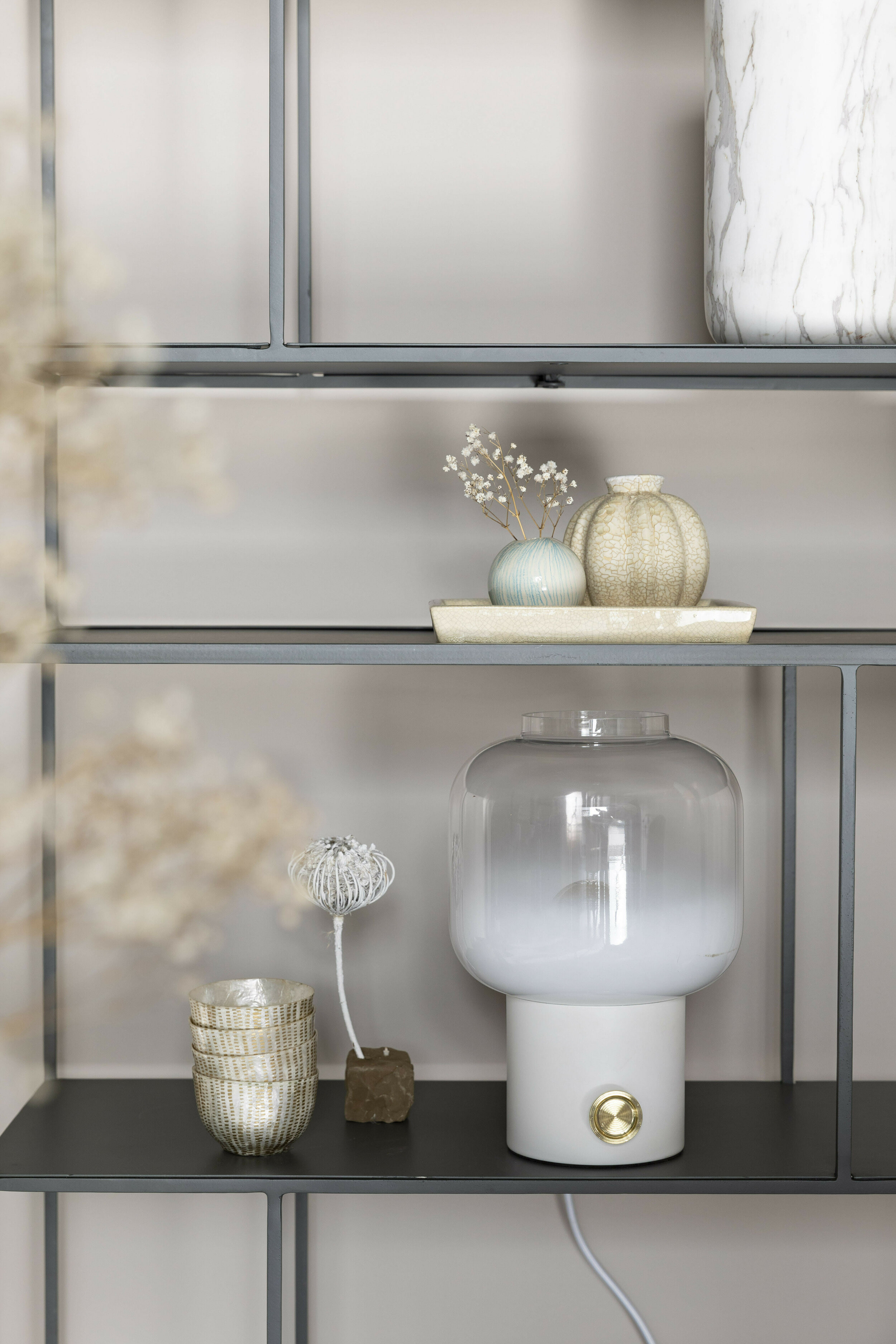 Zuiver Tafellamp 'Moody' Glas, kleur Wit