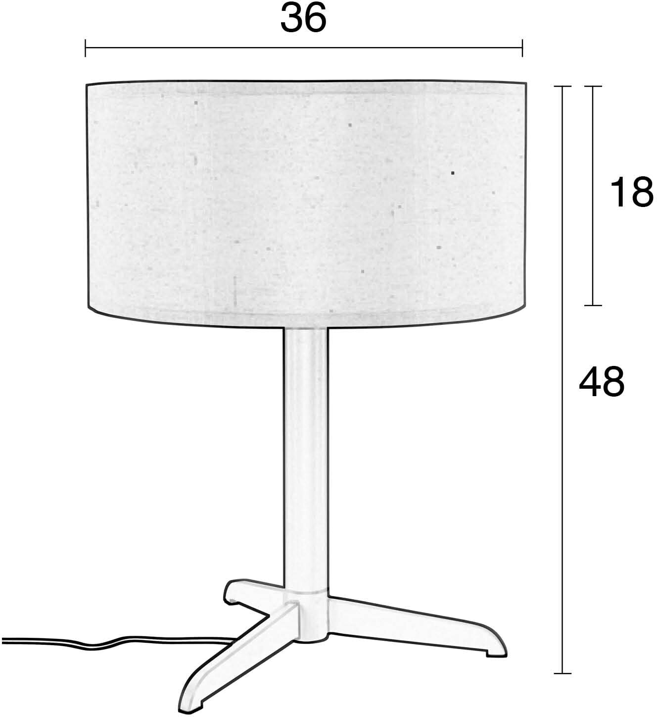 Zuiver Tafellamp 'Shelby' kleur Taupe
