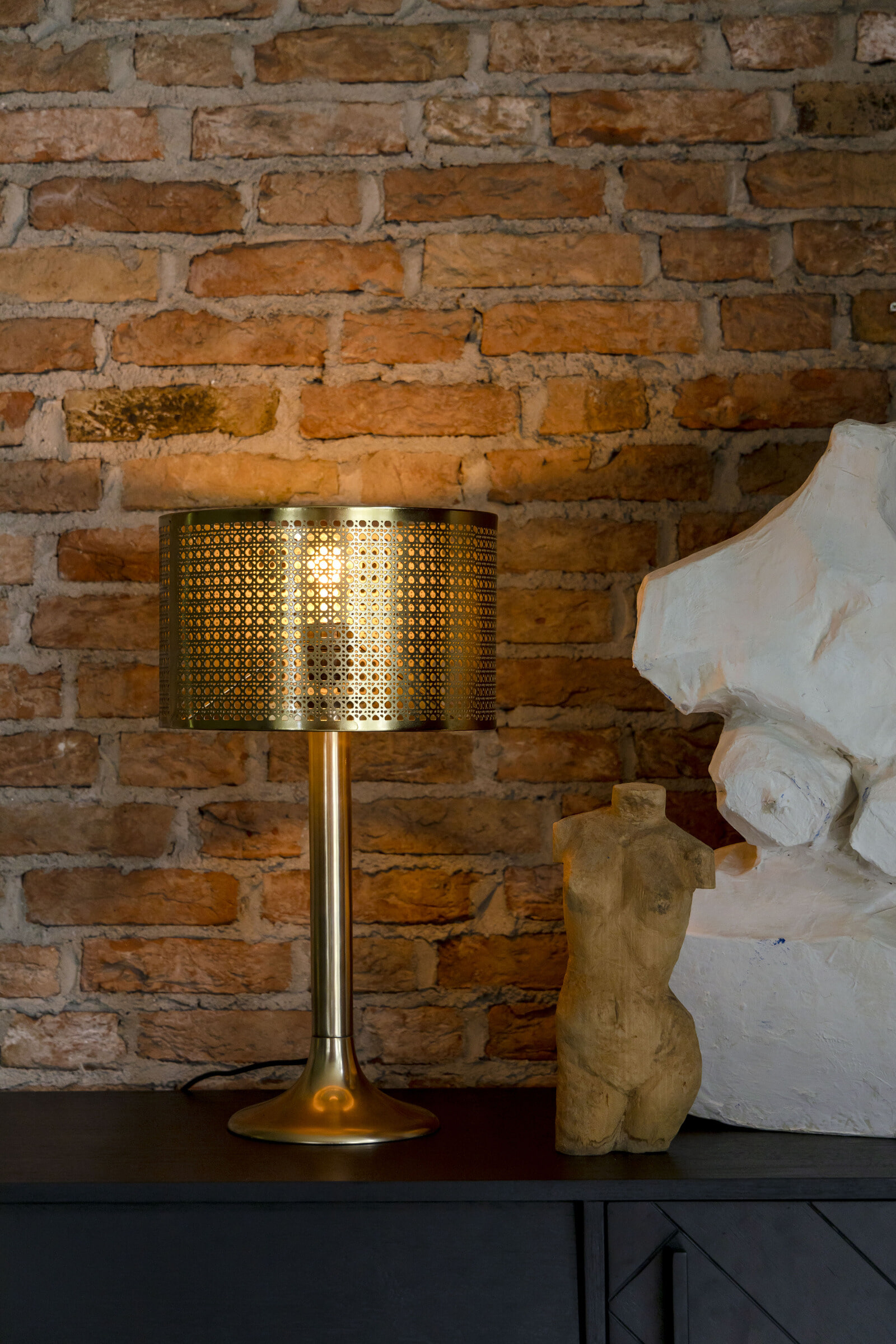 Dutchbone Tafellamp 'Barun', 51cm, kleur Goud