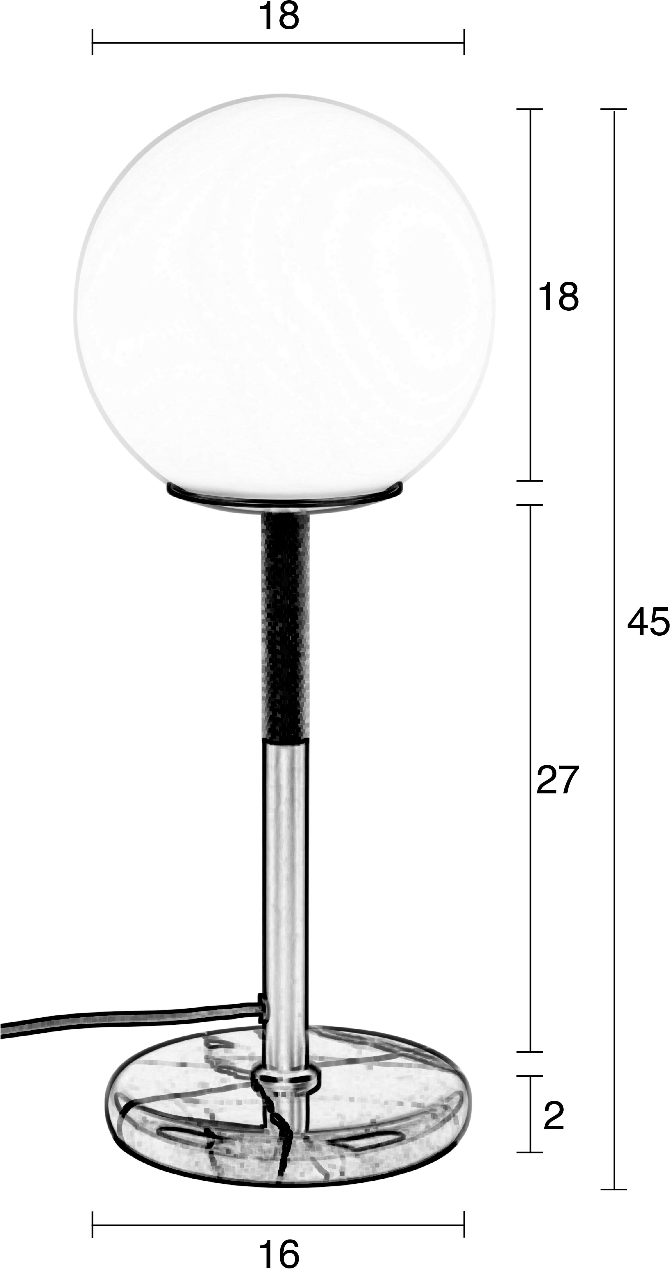 Zuiver Tafellamp 'Orion' Glas, 45cm