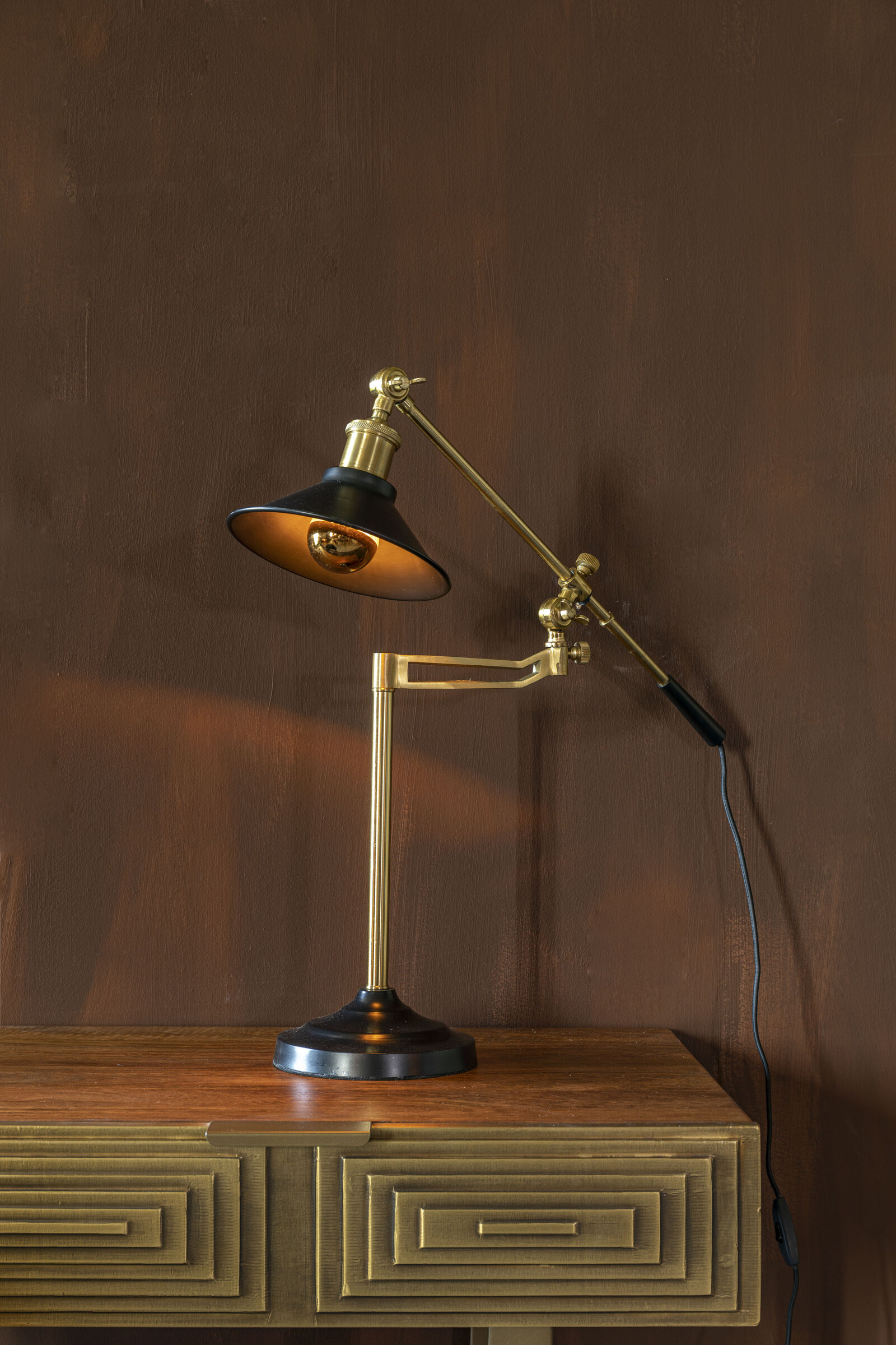 Dutchbone Tafellamp 'Penelope' kleur Zwart