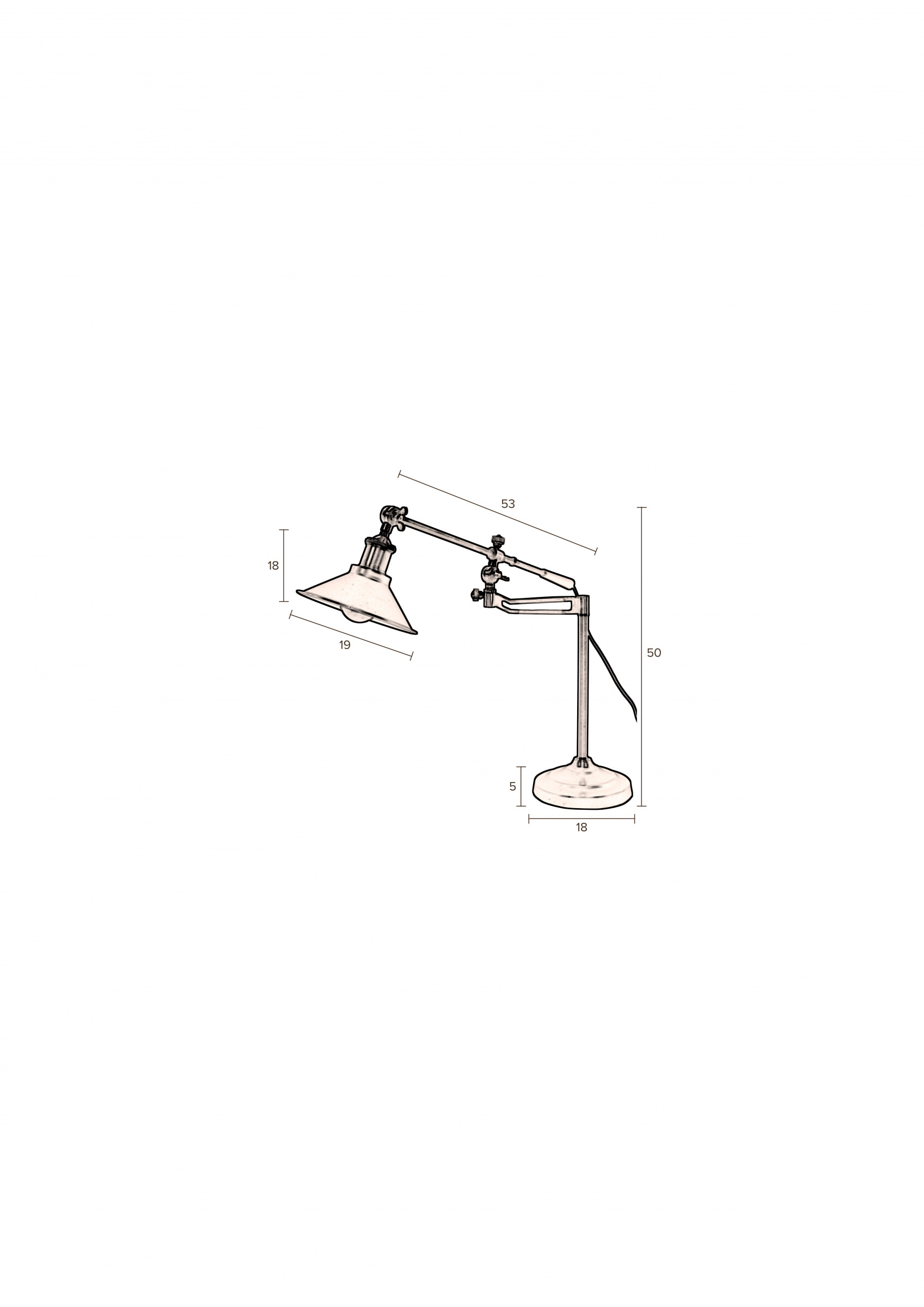 Dutchbone Tafellamp 'Penelope' kleur Zwart